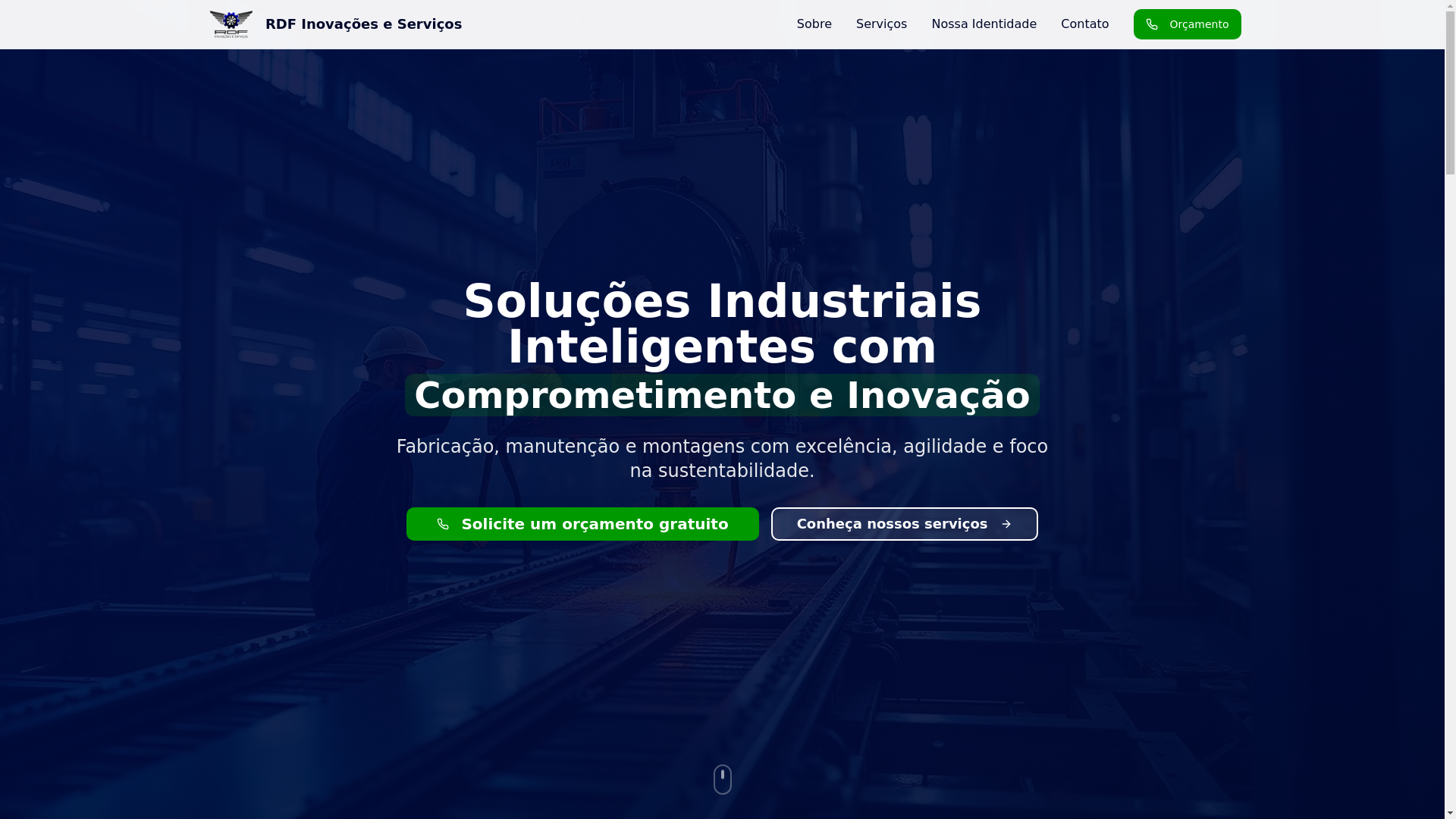 website screenshot of https://rdfinovacoes.com.br/
