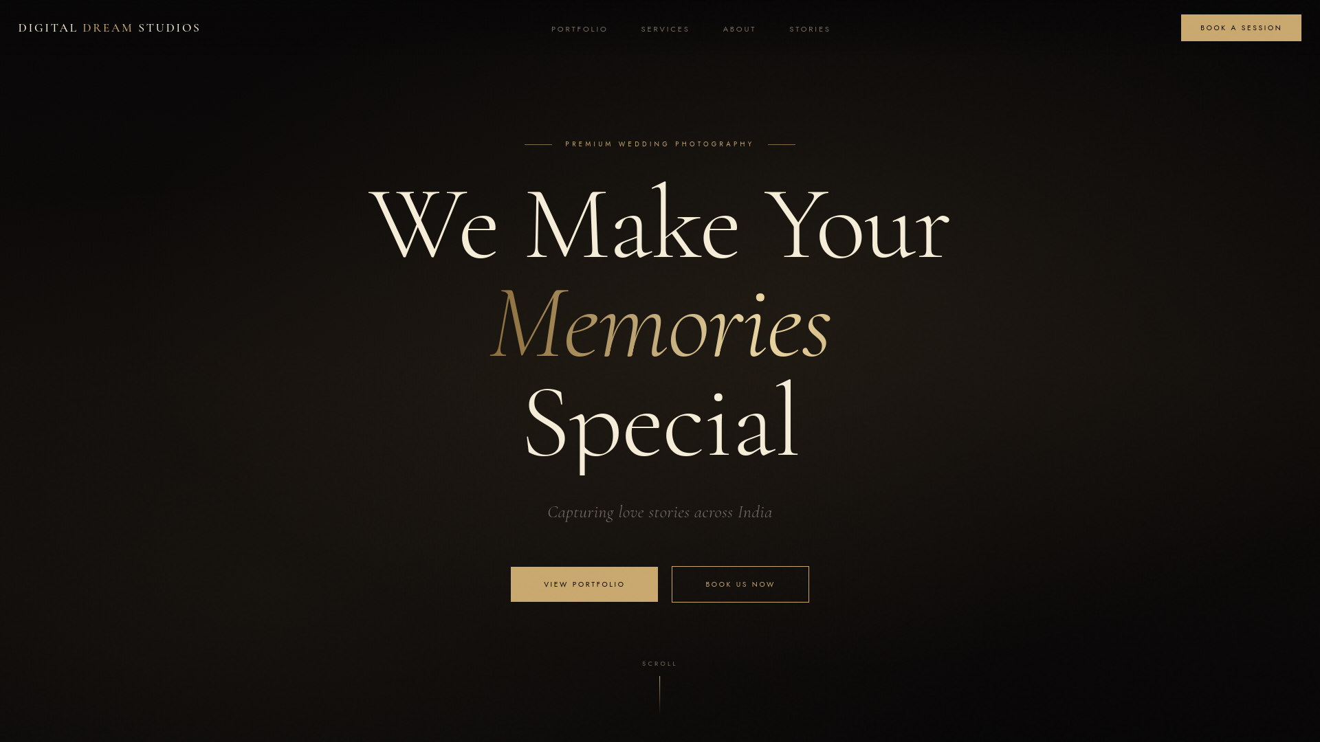 website screenshot of https://digitaldreamstudios.in/