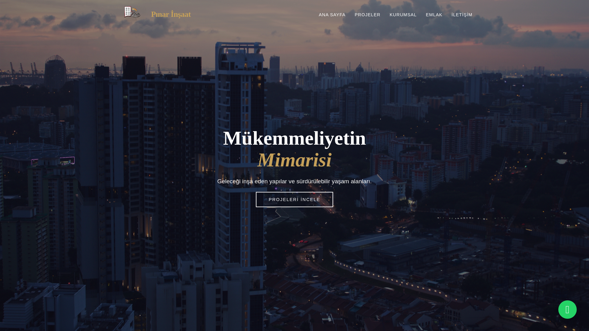 website screenshot of https://pinarinsaattr.com/