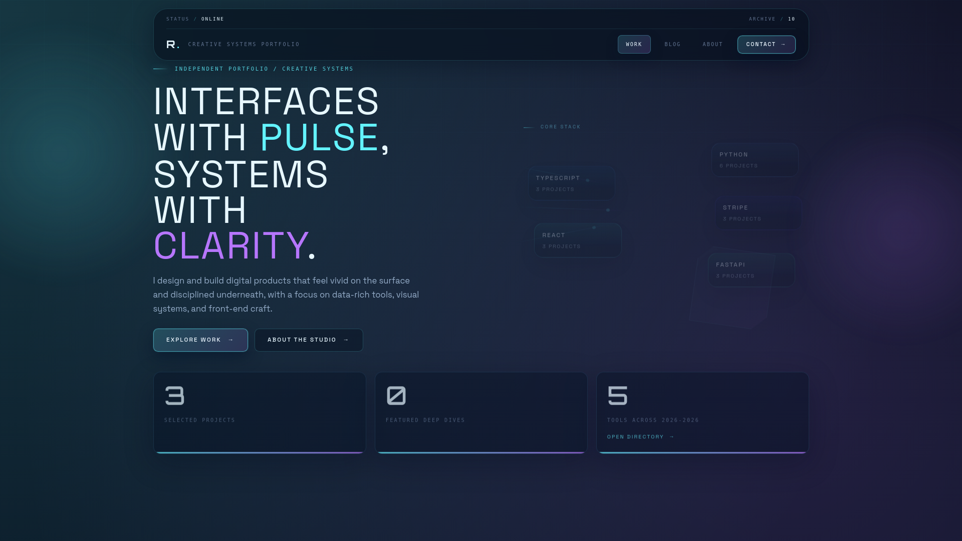 website screenshot of https://nullprophet.quest/