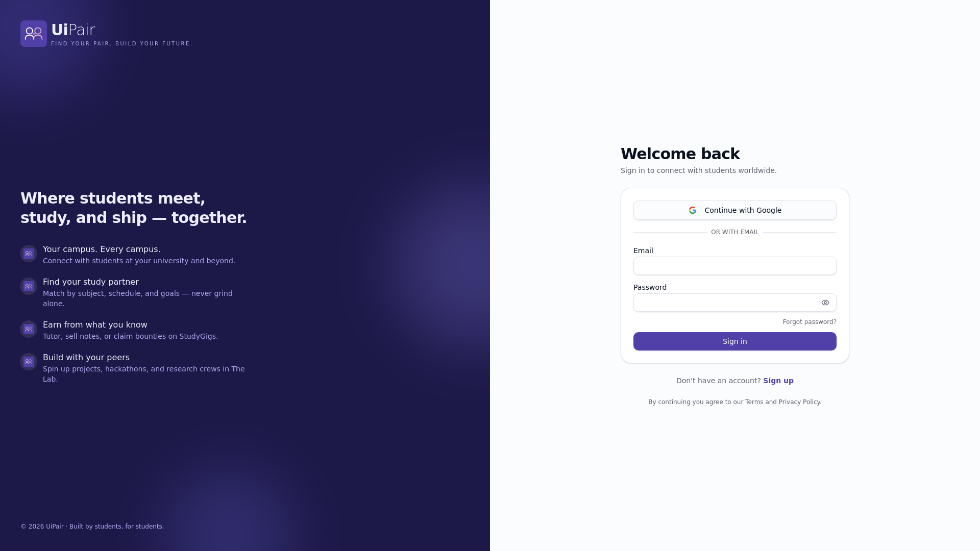 website screenshot of https://uipair.com/