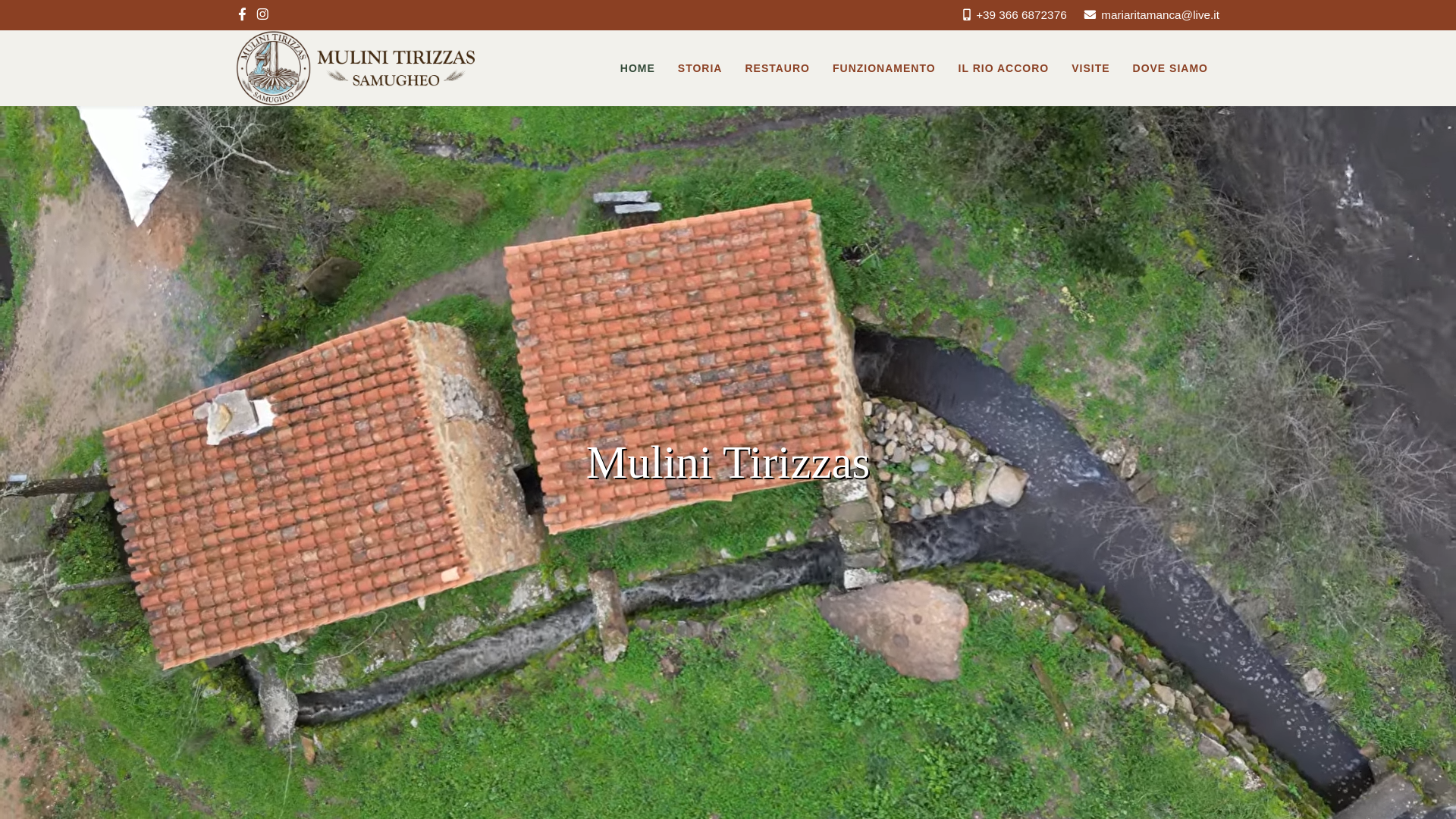 website screenshot of https://mulinitirizzas.it/