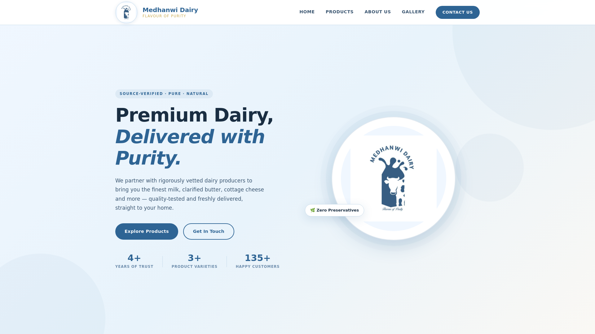 website screenshot of https://medhanwidairy.pages.dev/