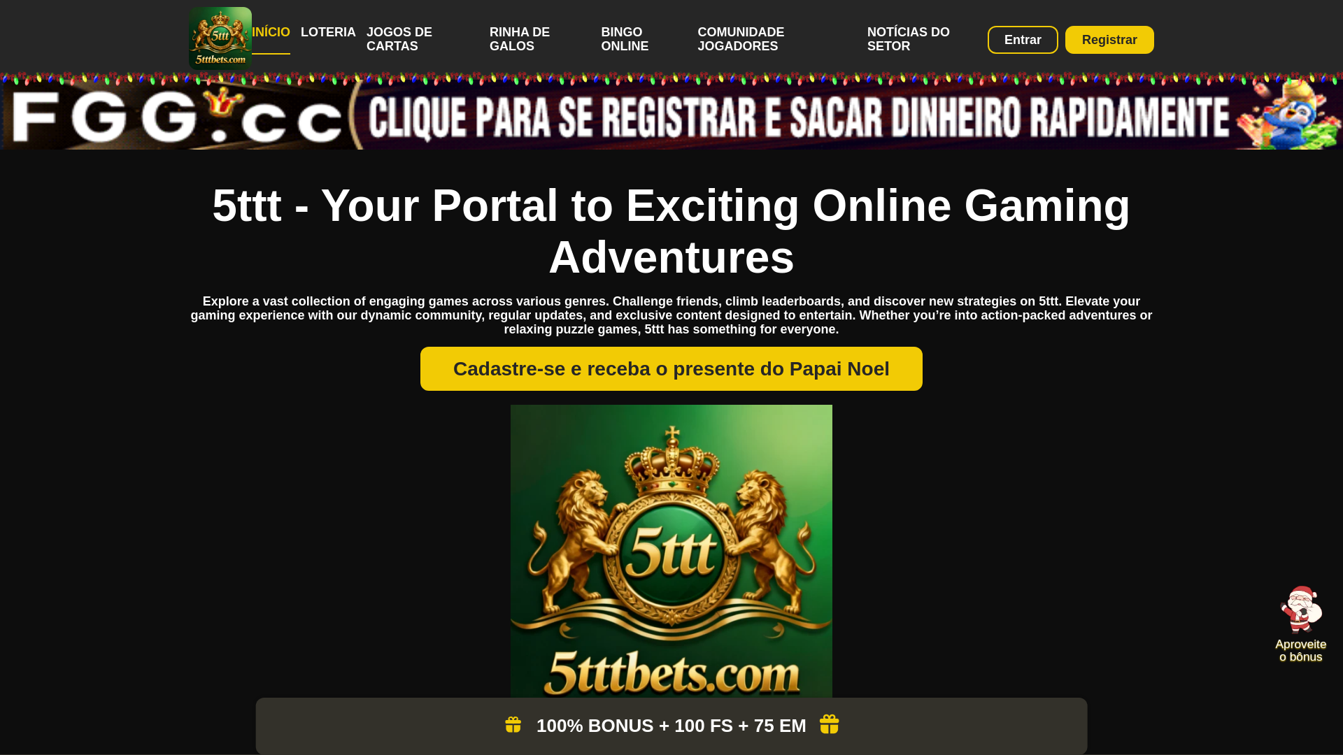 website screenshot of https://5tttbets.com/