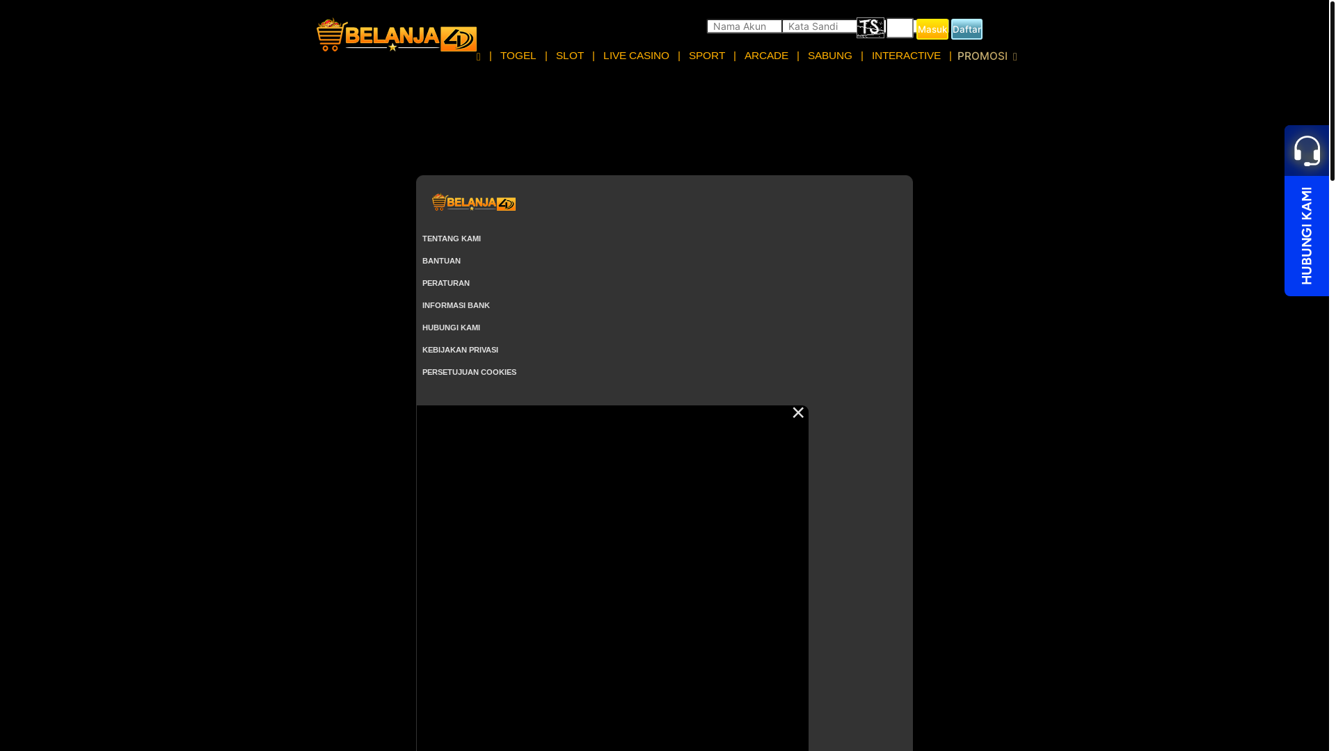 website screenshot of https://belanja4d2122.com/
