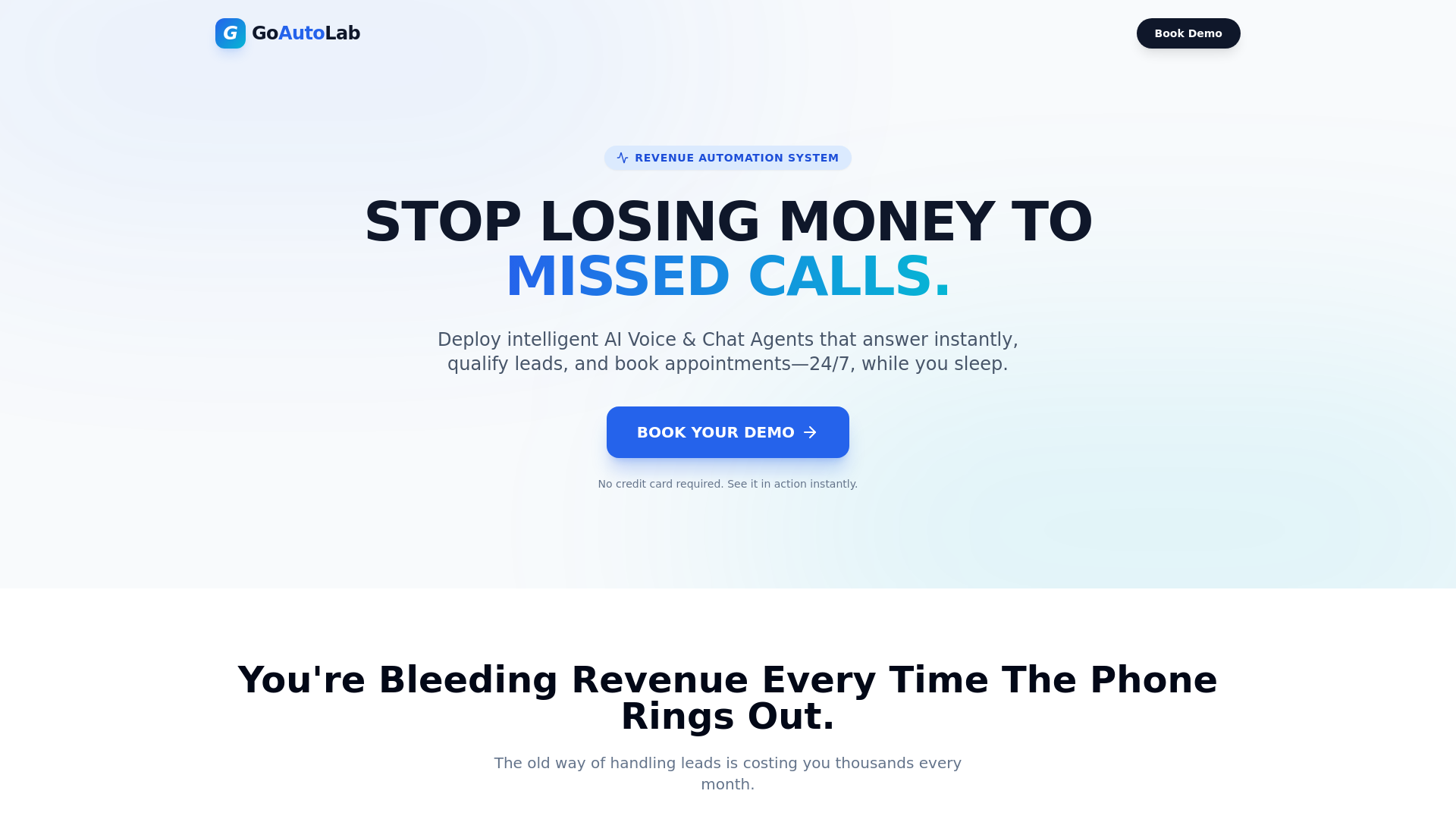 website screenshot of https://goautolab.com/