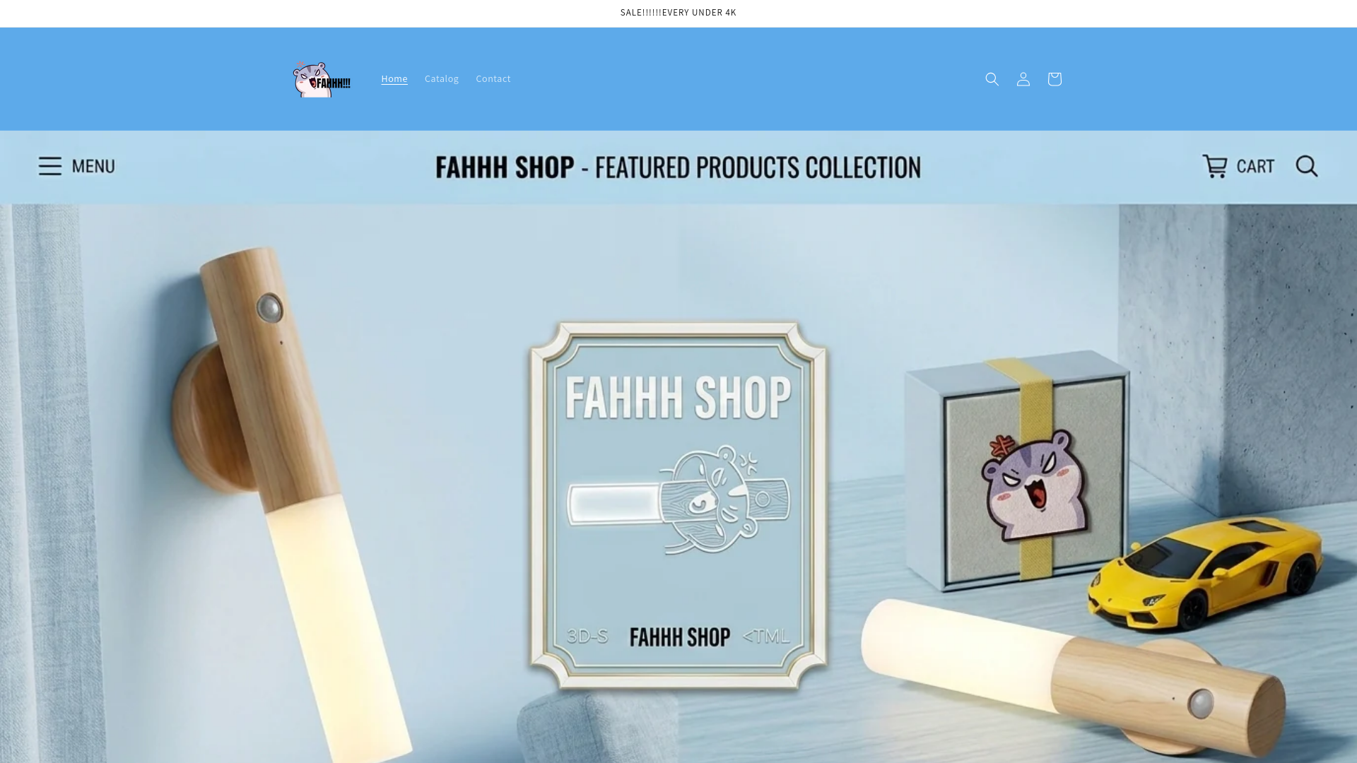 website screenshot of https://fahhh.shop/