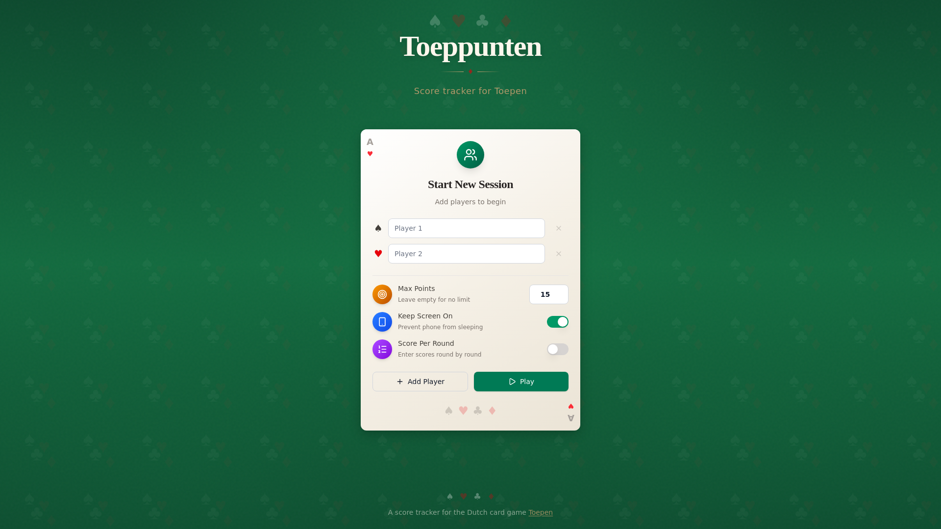 website screenshot of https://toeppunten.nl