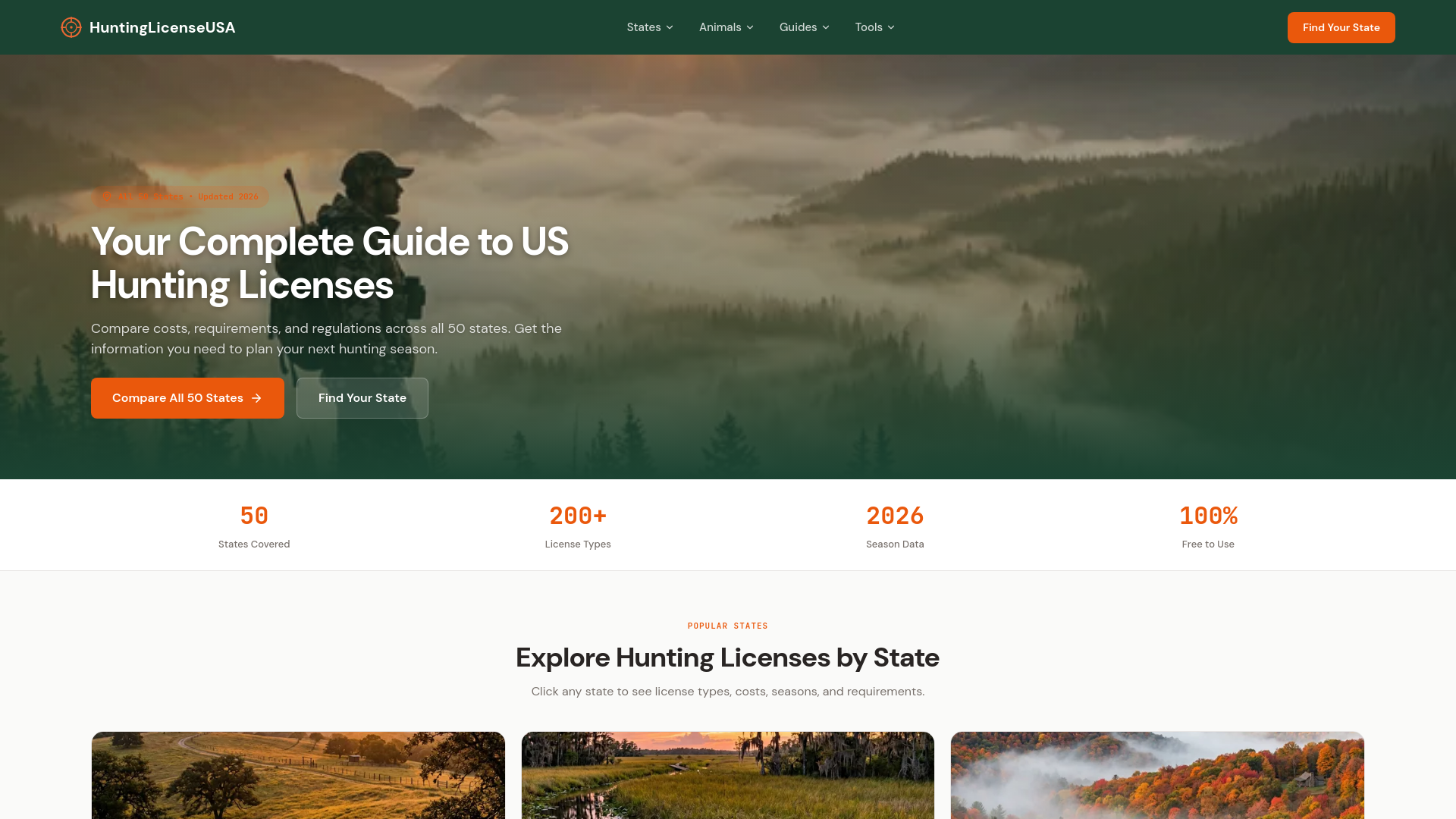 website screenshot of https://huntinglicenseusa-com.pages.dev/