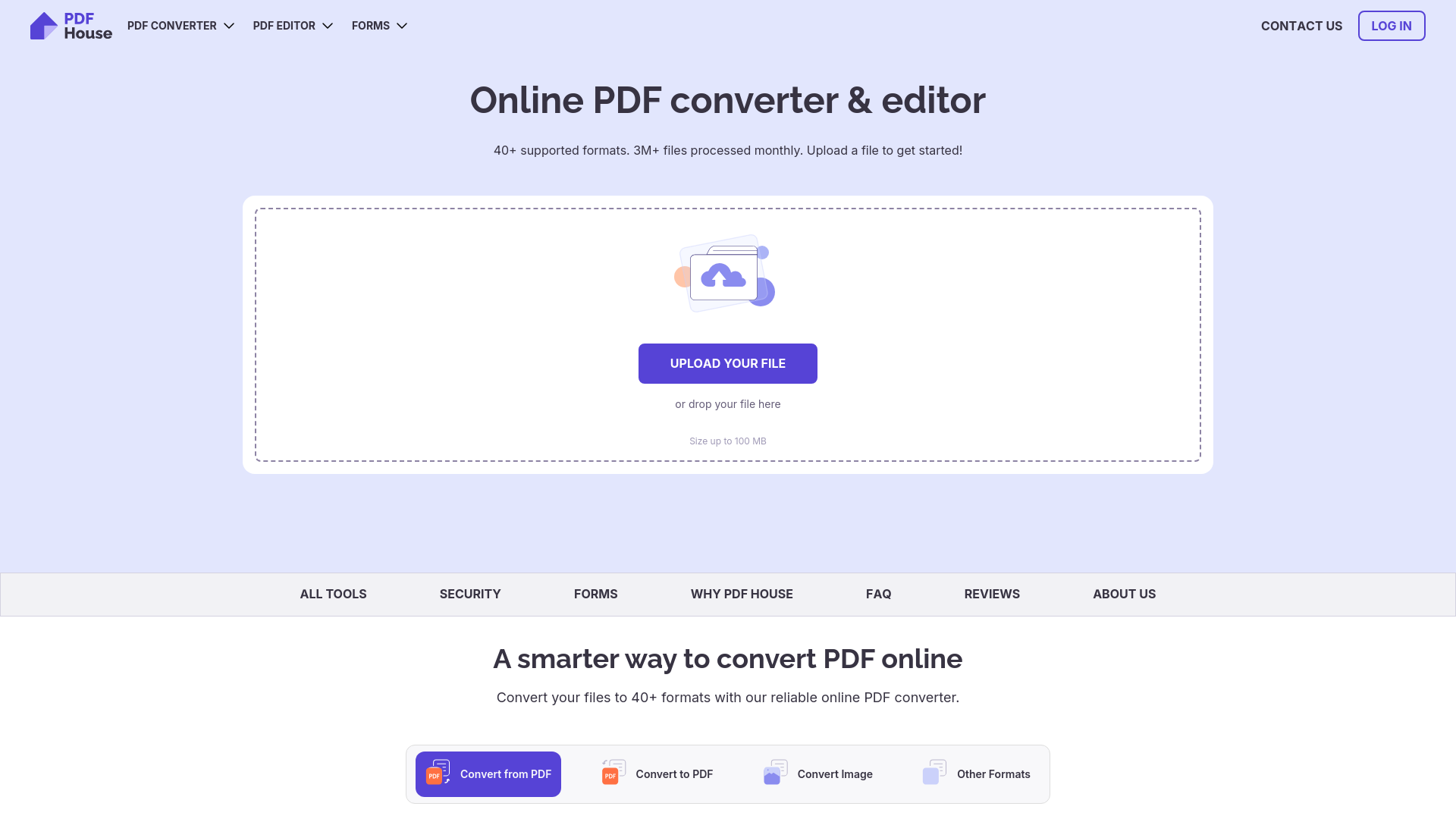 website screenshot of https://pdfhouse.com/