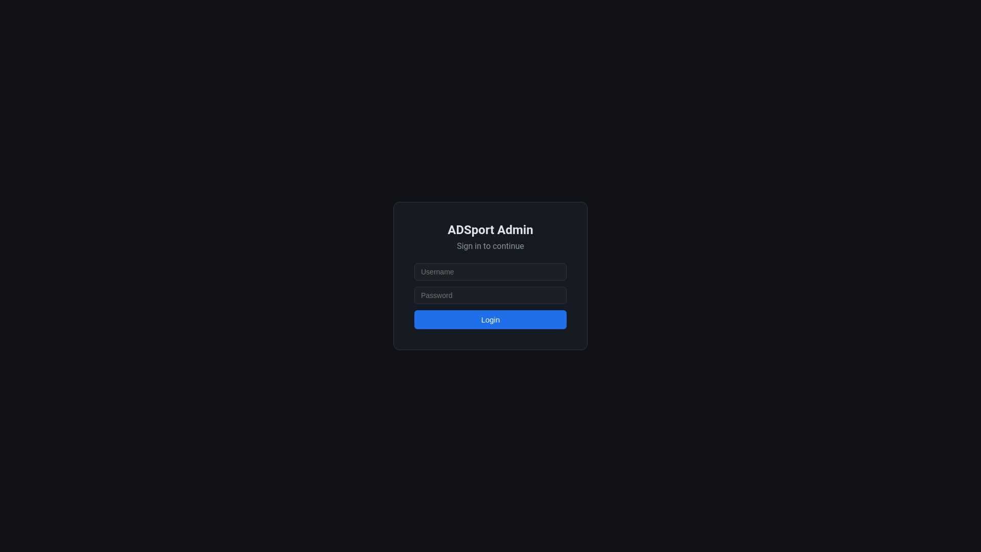 website screenshot of https://adsport-admin-ui.pages.dev/