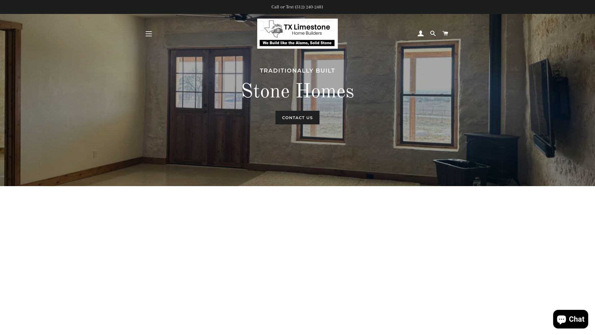 website screenshot of https://txlimestonhomebuilders.com/