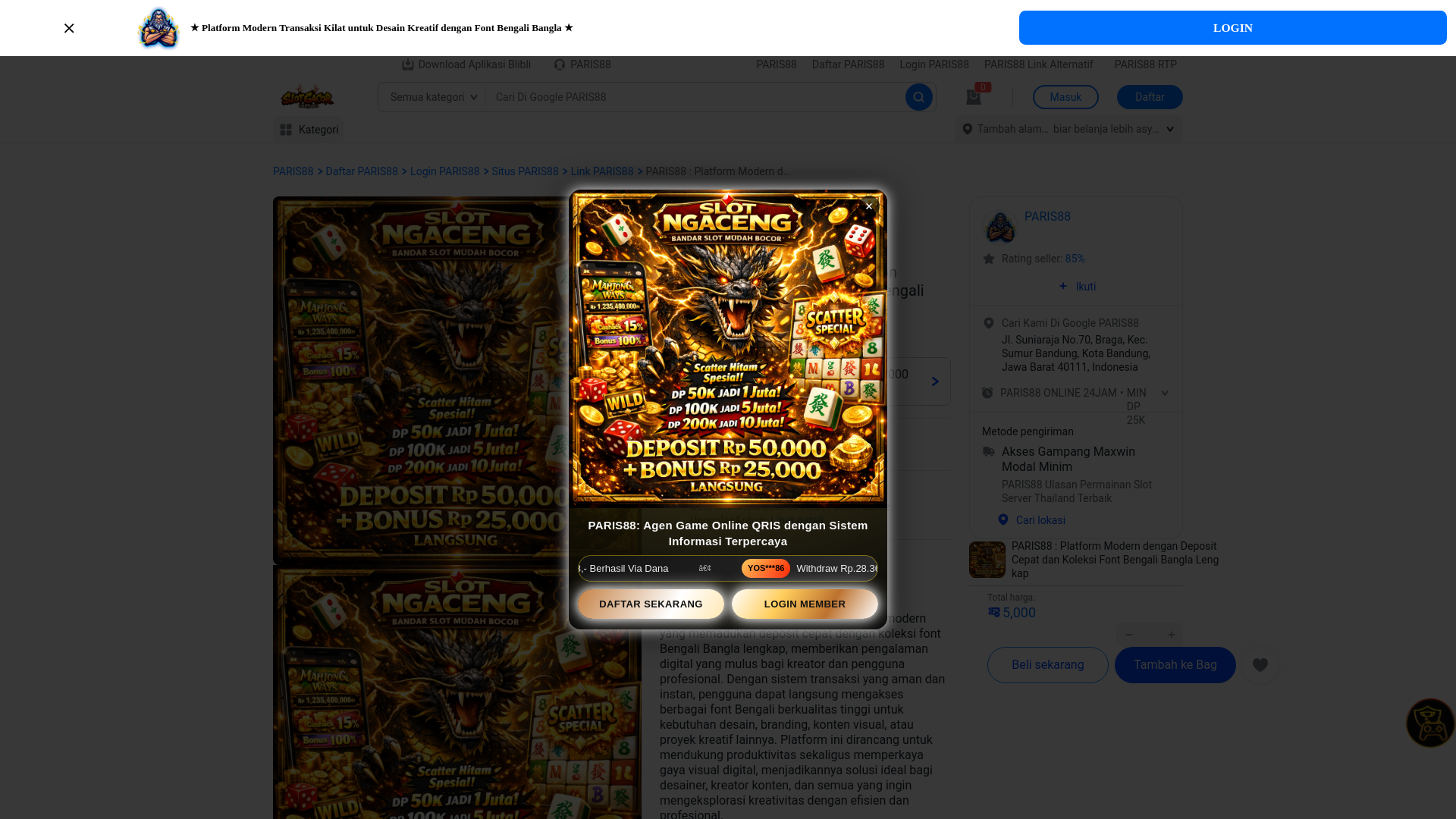 website screenshot of https://bengalfonts-lp-paris88.pages.dev/