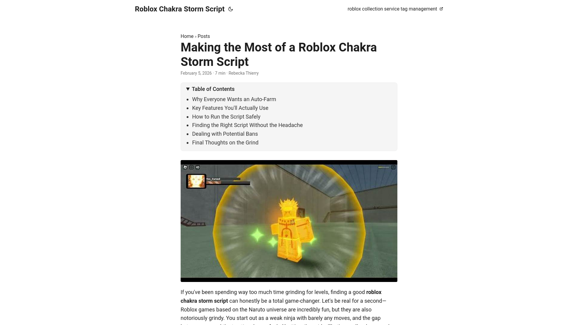 website screenshot of https://roblox-chakra-storm-script.pages.dev/