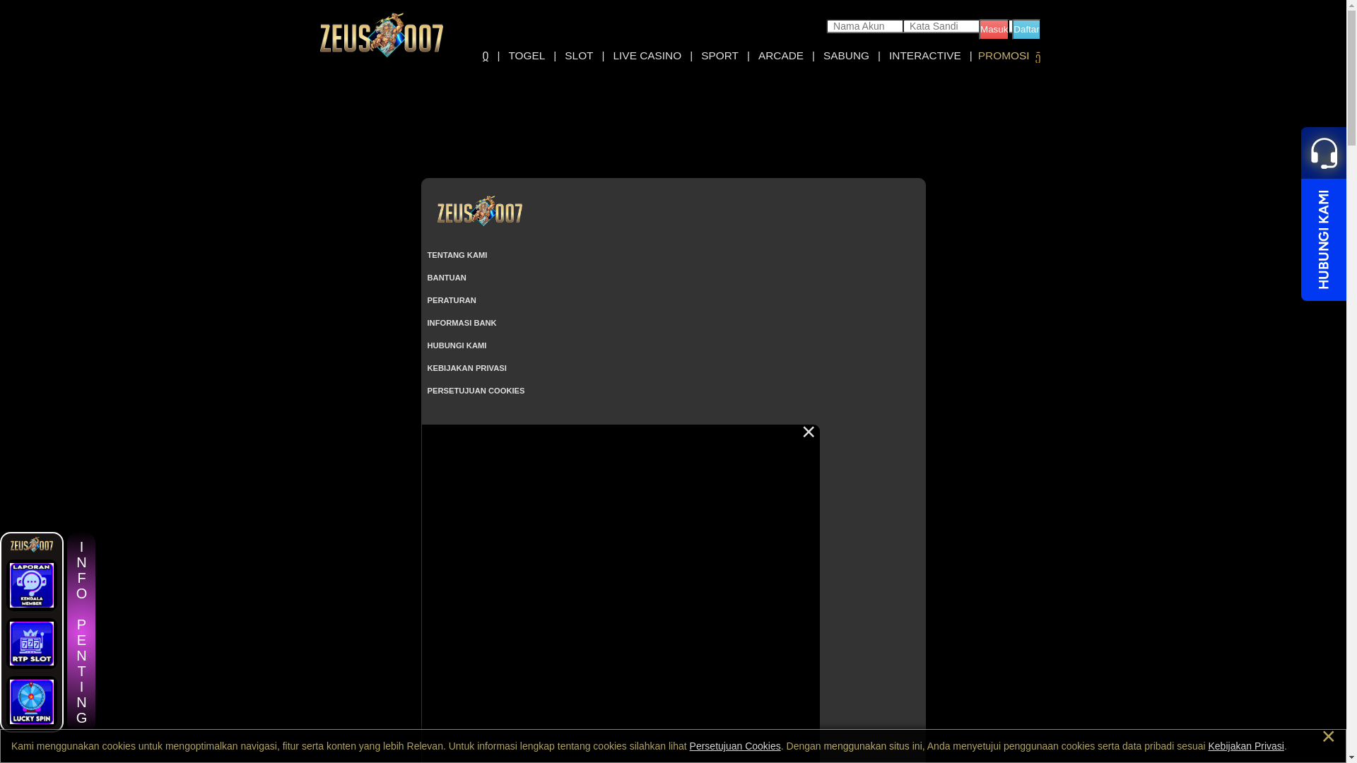 website screenshot of https://agenzeus007.com/
