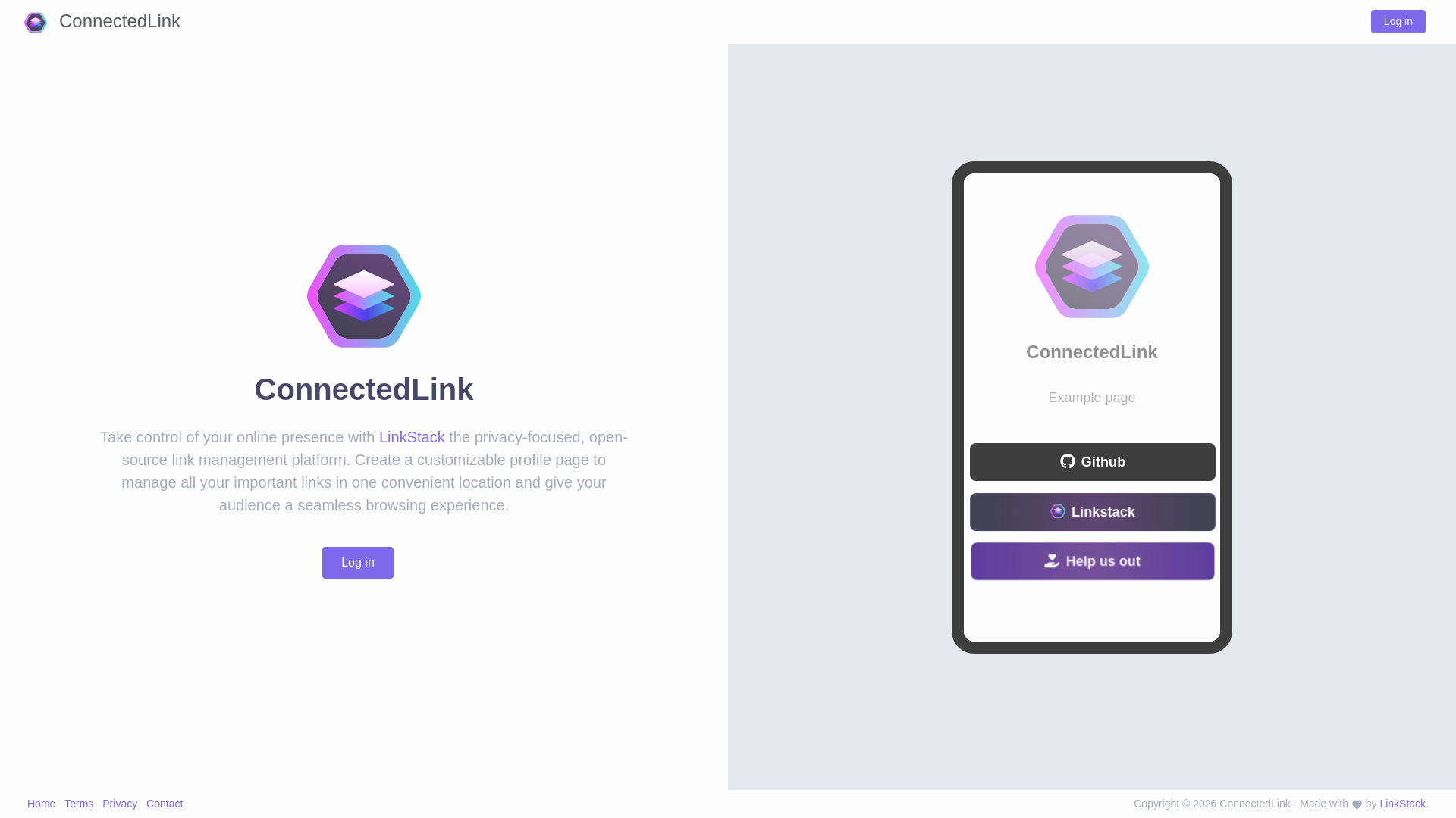 website screenshot of https://connectedlink.tech/