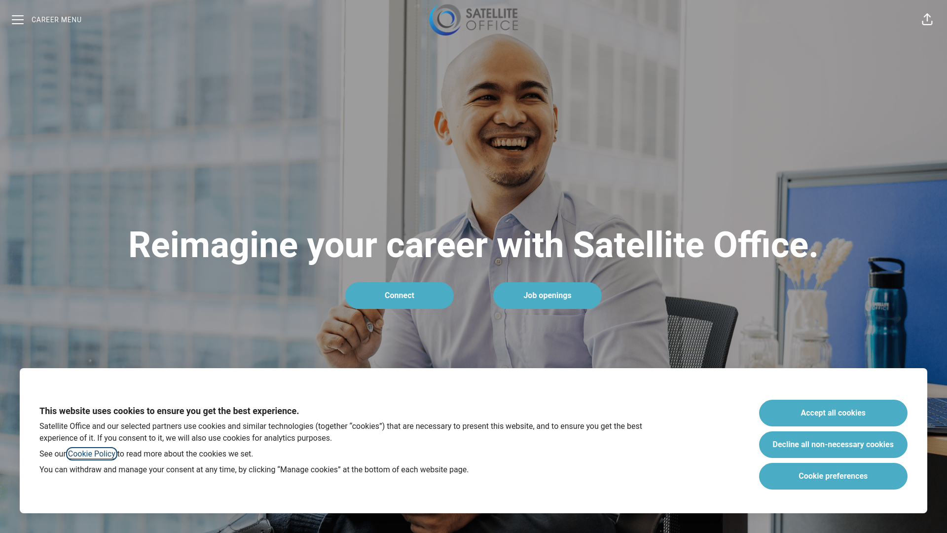 website screenshot of https://satelliteoffice-1742766257.teamtailor.com/