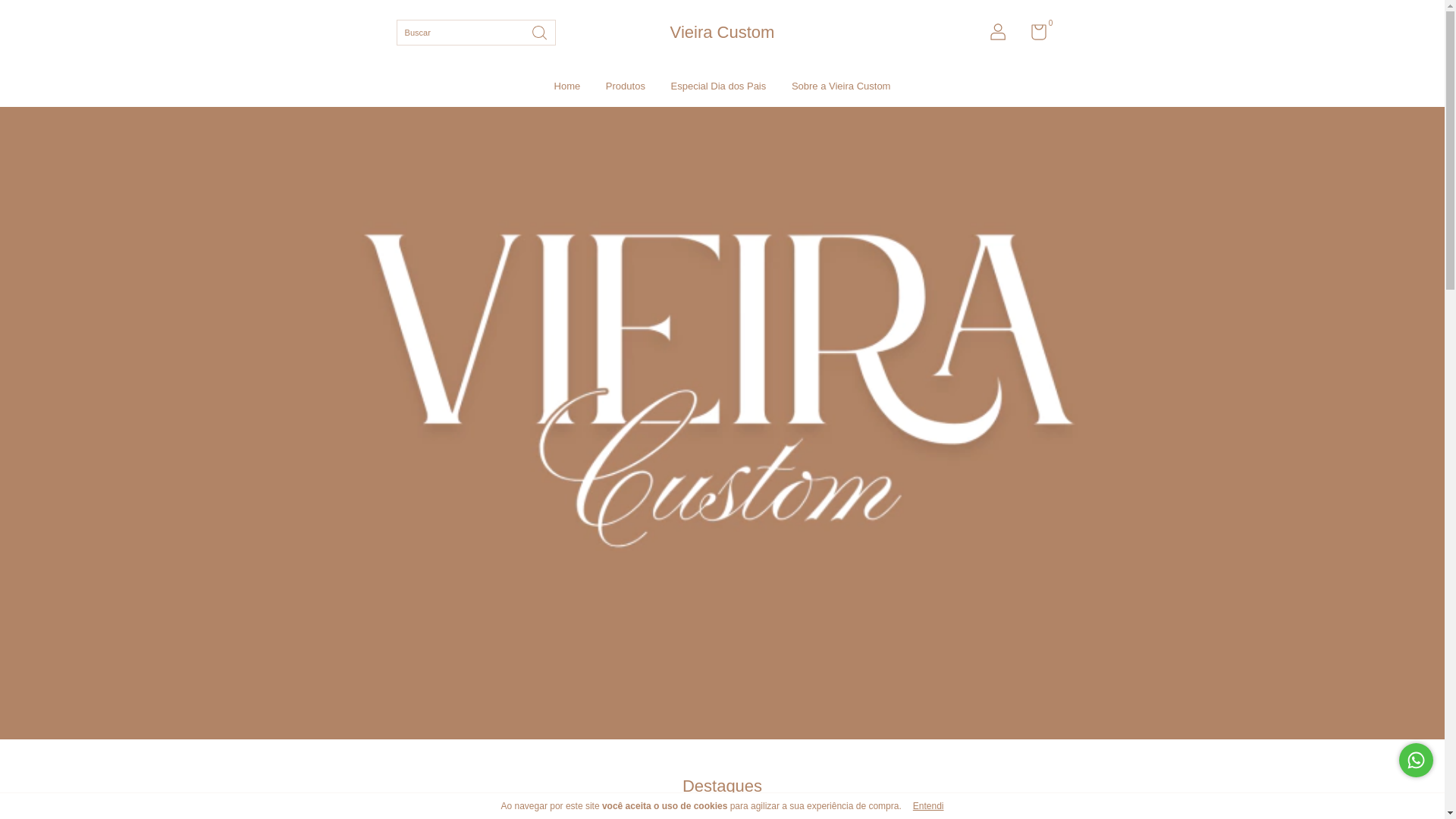 website screenshot of https://vieiracustom.com.br/