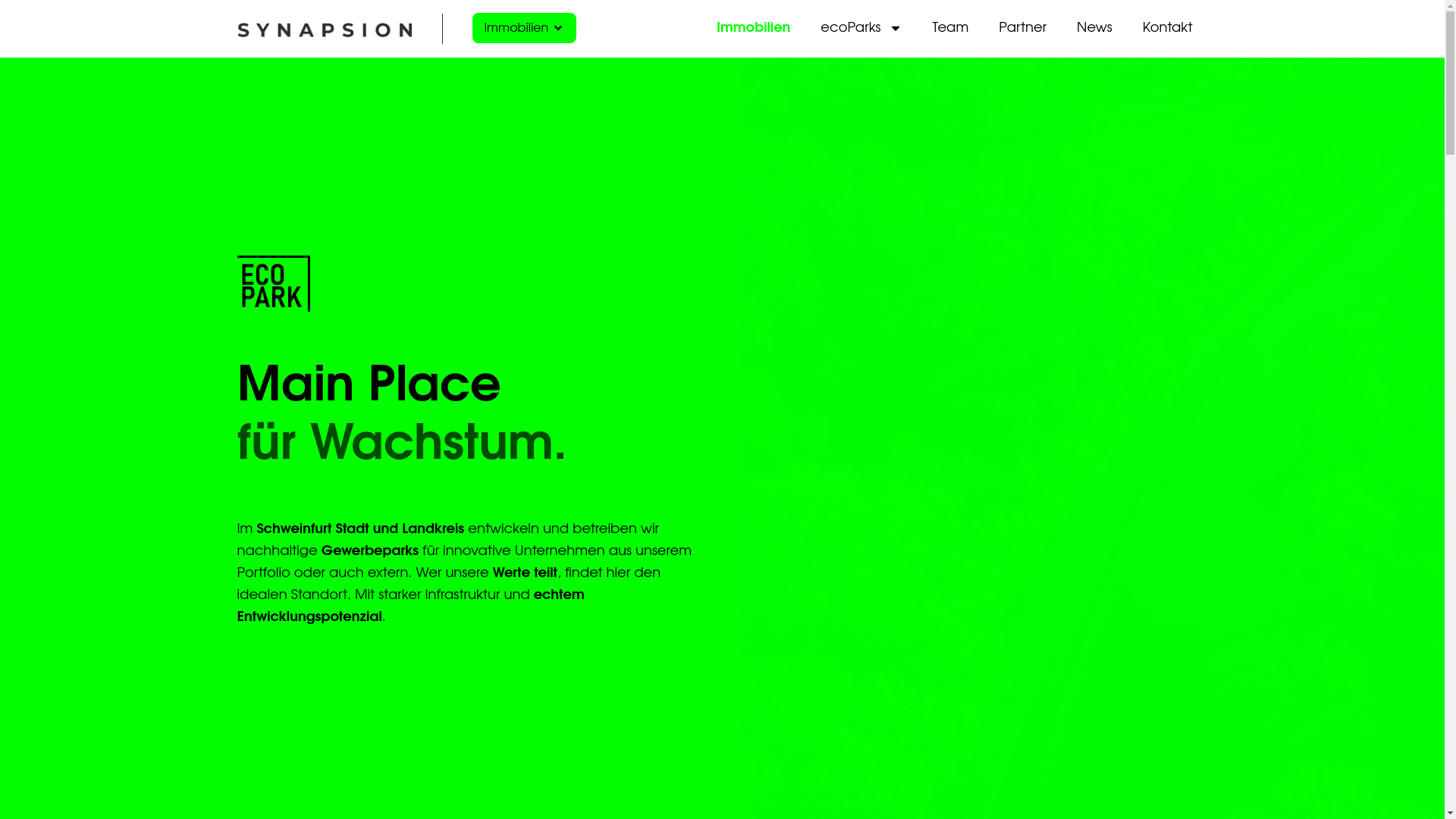 website screenshot of https://ecopark-schweinfurt.de/