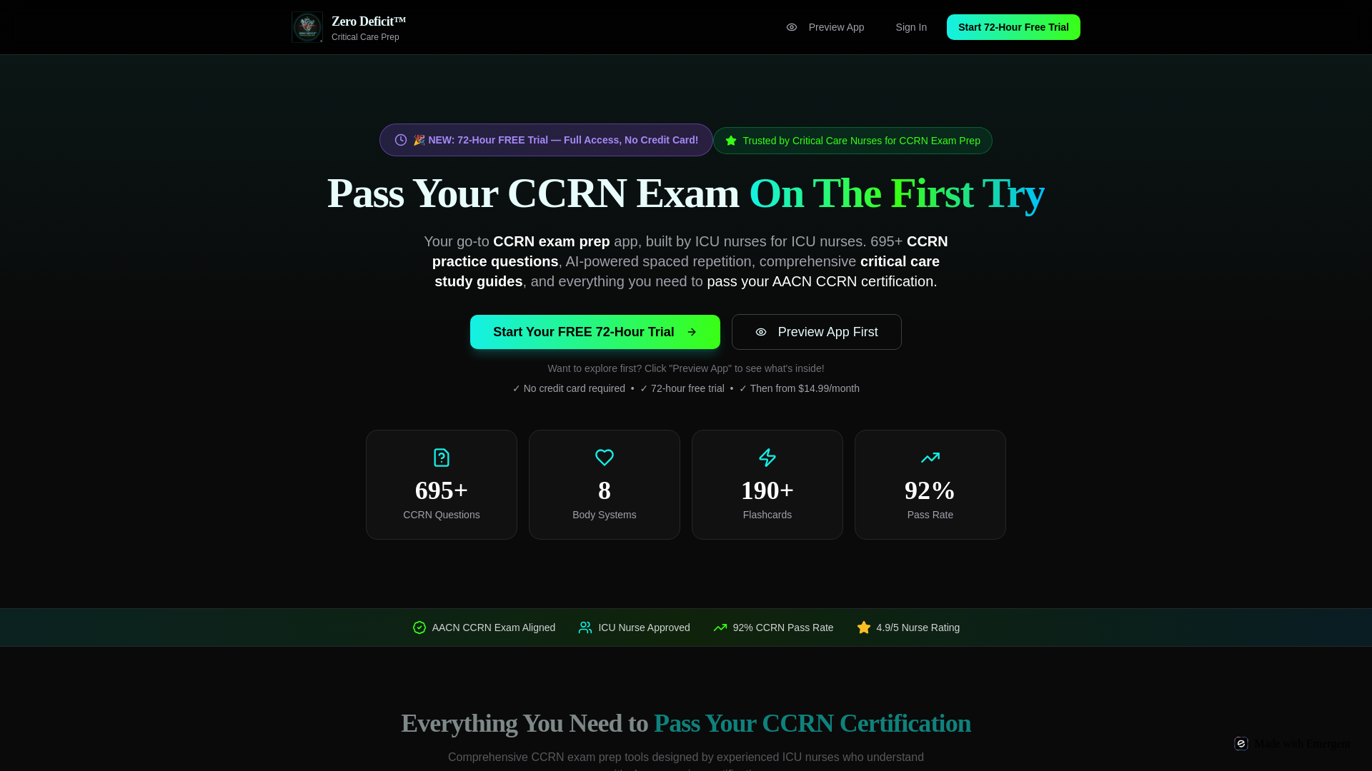 website screenshot of https://zerodeficitccrnprep.com/