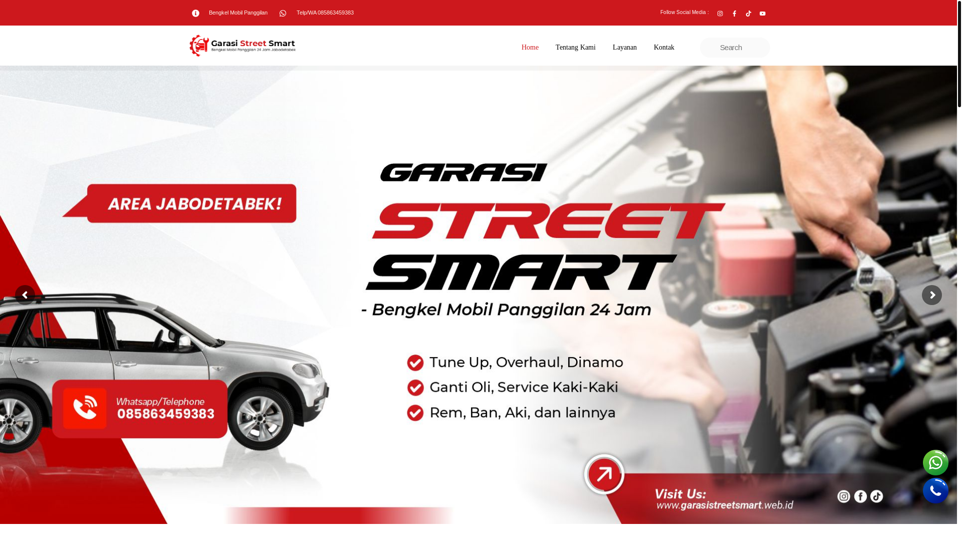website screenshot of https://garasistreetsmart.web.id/