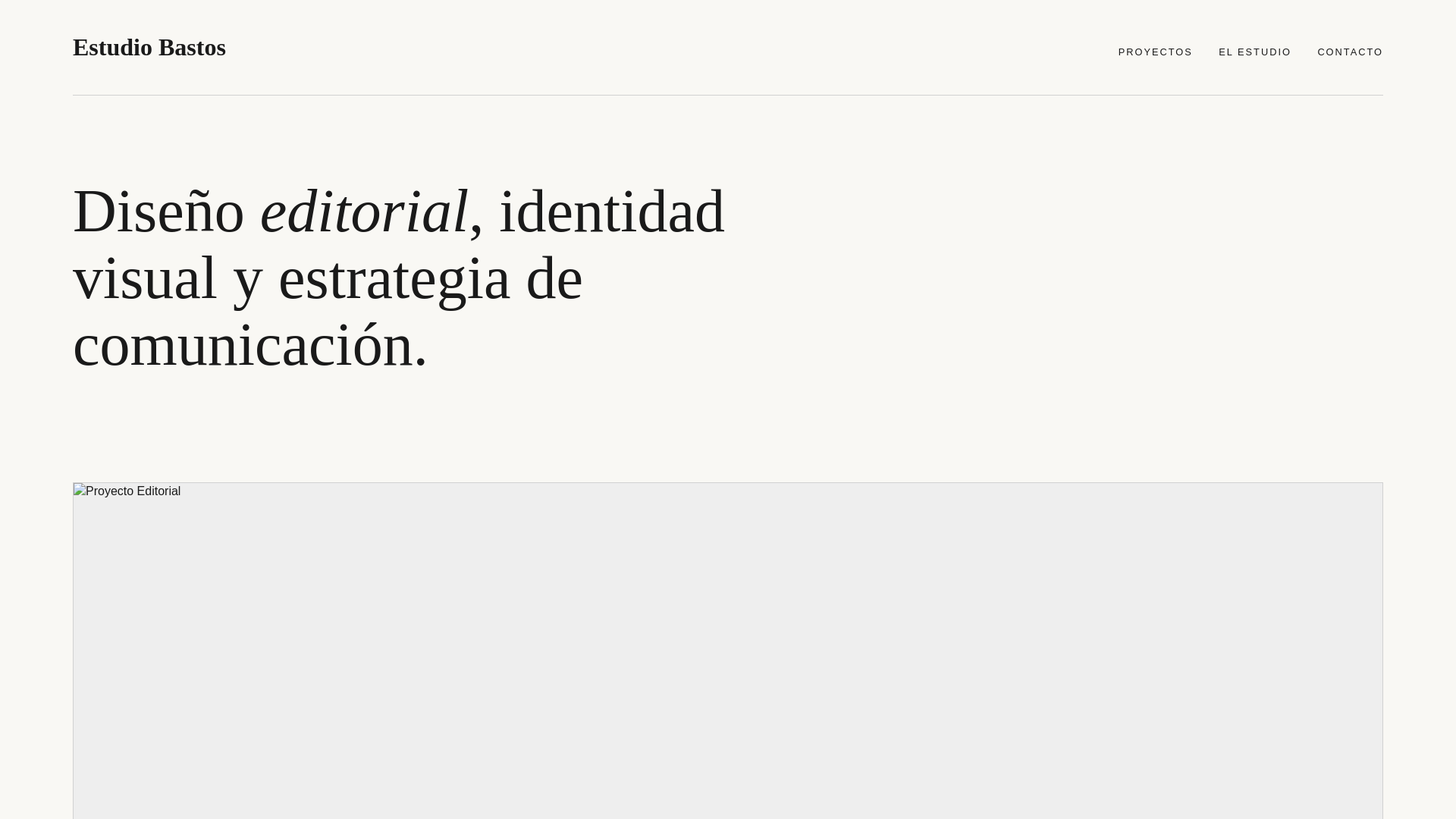 website screenshot of https://estudiobastos.com/