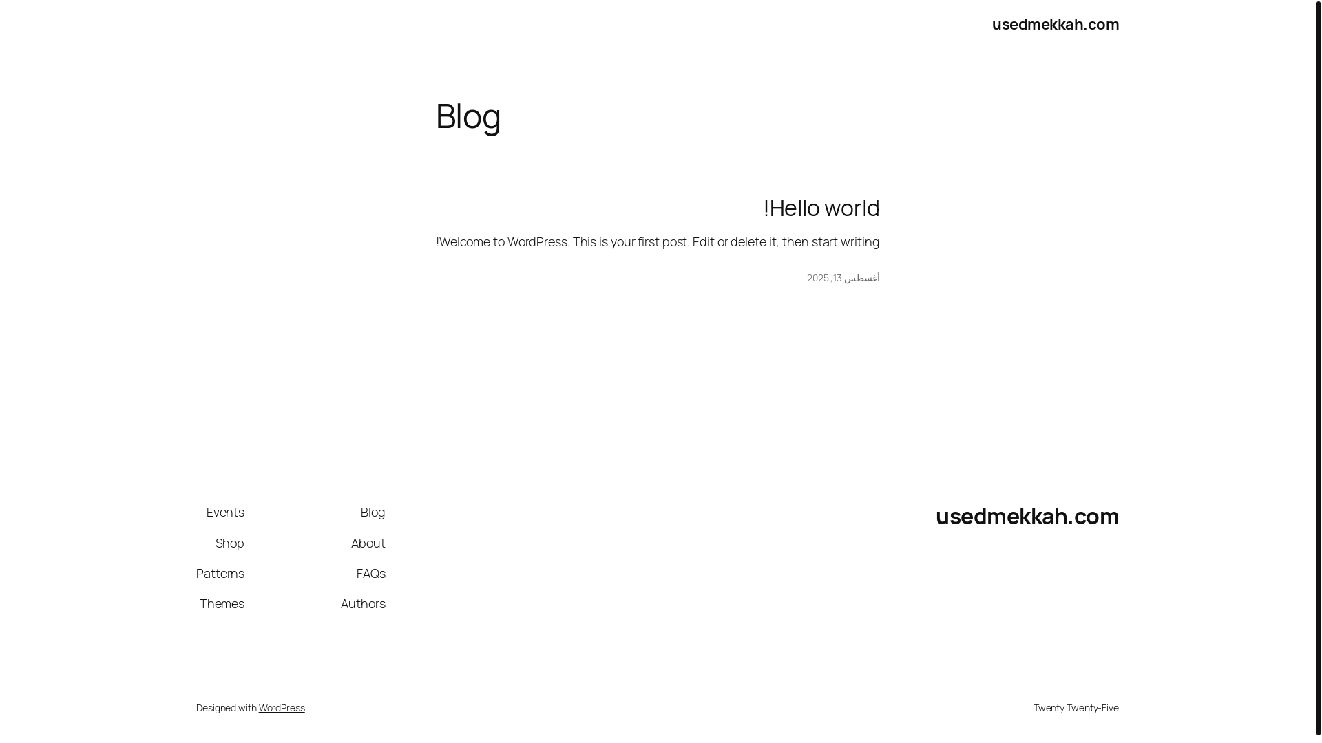 website screenshot of https://usedmekkah.com/