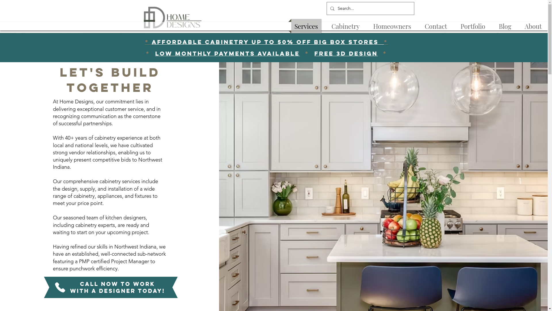 website screenshot of https://homedesignsservices-chi.com/
