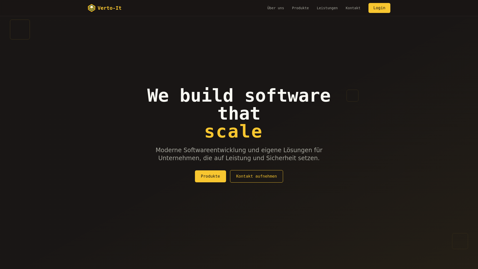 website screenshot of https://verto-it.com/