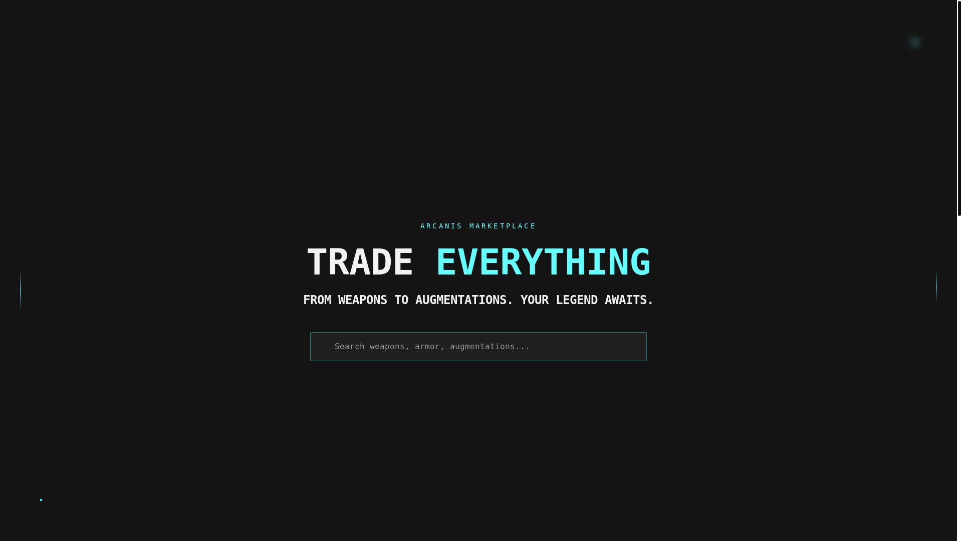 website screenshot of https://citizen-of-arcanis.store/
