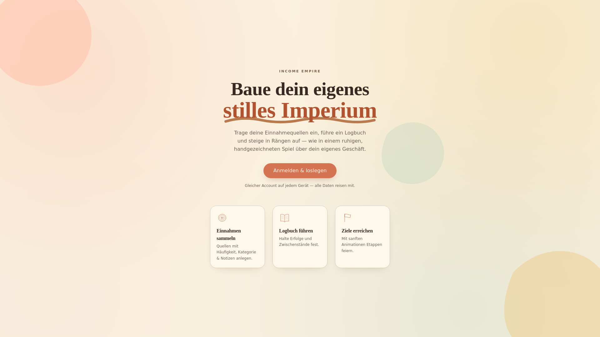 website screenshot of https://incomeempire.xyz/