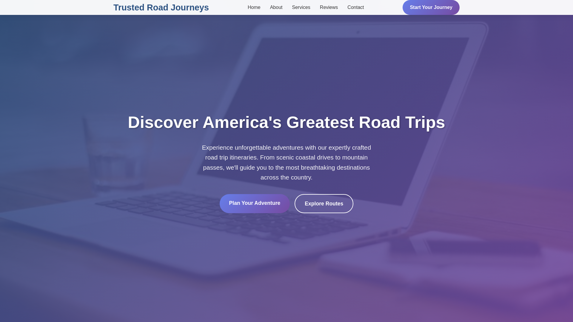 website screenshot of https://trustedroadjourneys.shop/