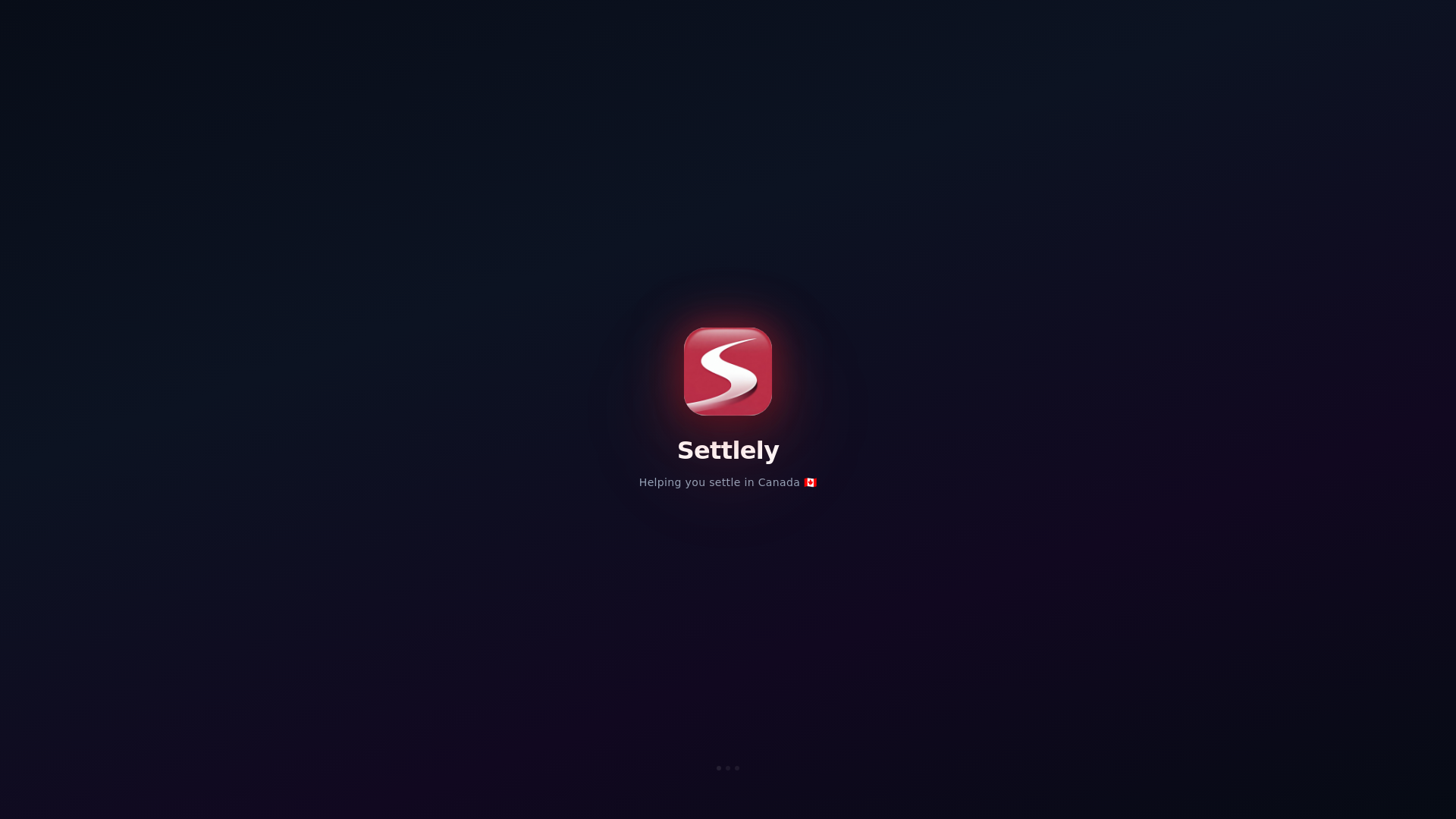 website screenshot of https://settlely.ca