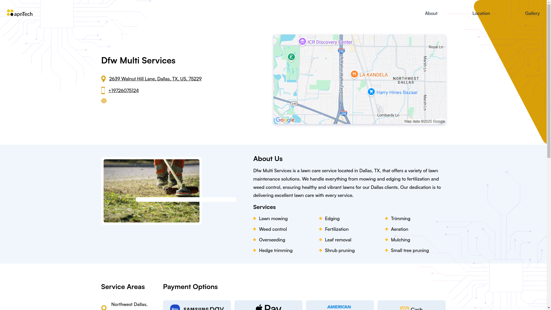 website screenshot of https://dfwmultiservices.online/