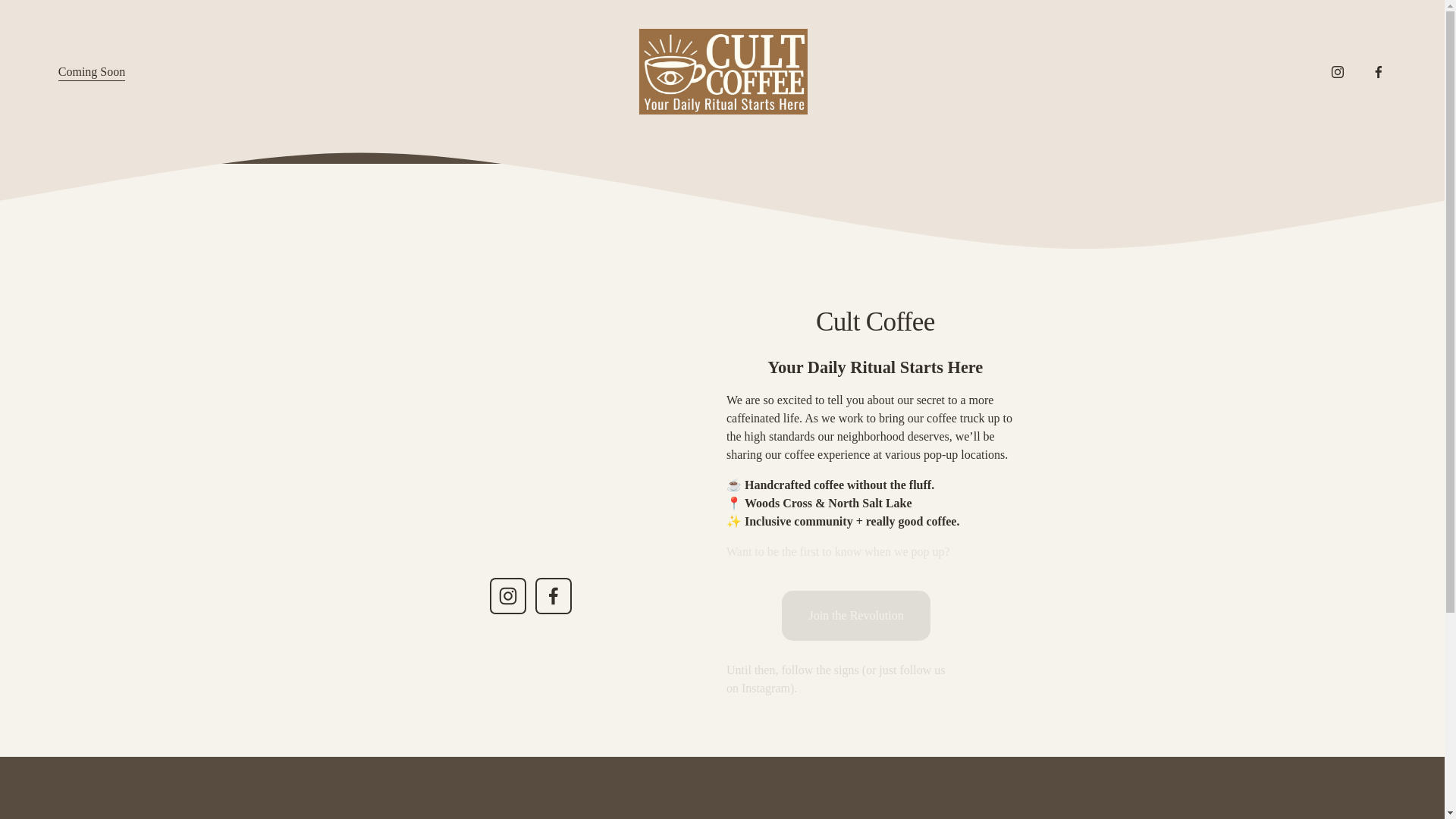 website screenshot of https://cultcoffeetruck.com/