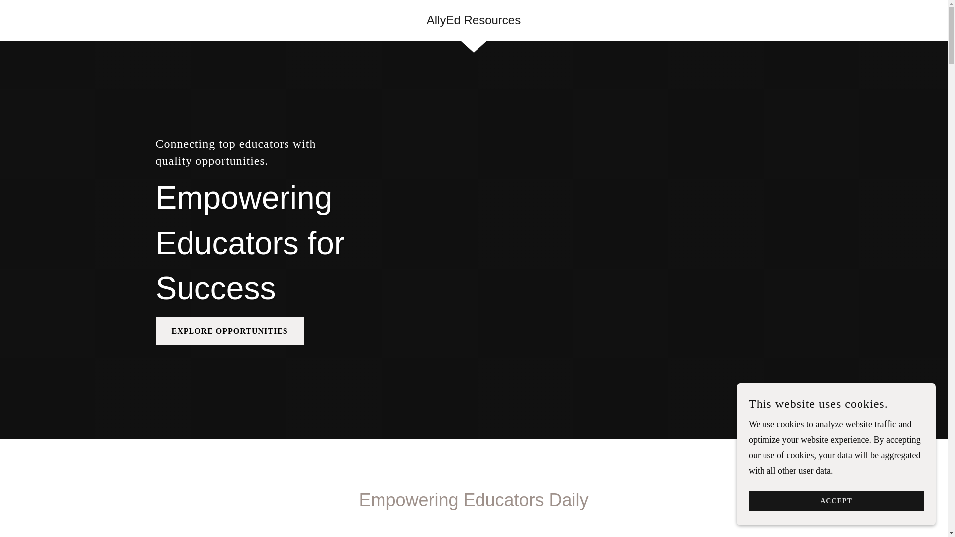 website screenshot of https://allyeduresources.com/