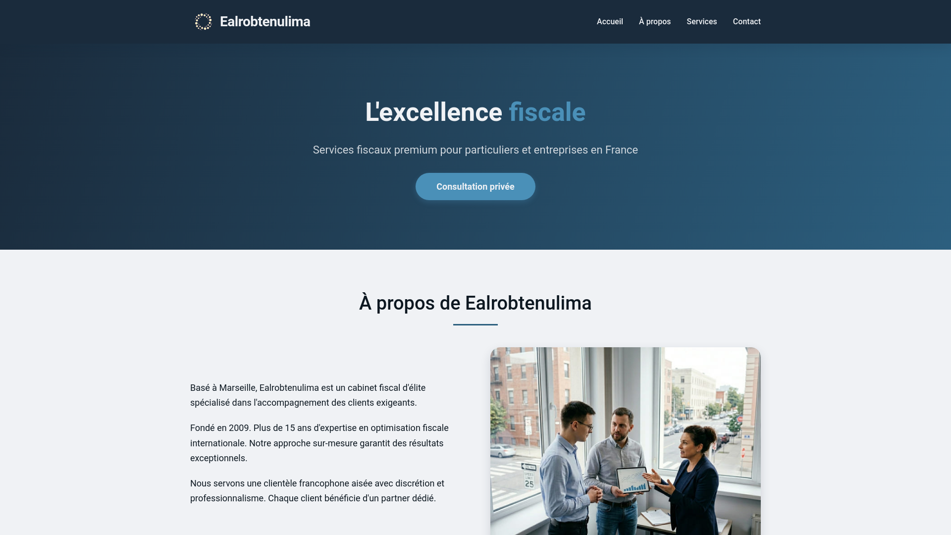 website screenshot of https://ealrobtenulima.xyz