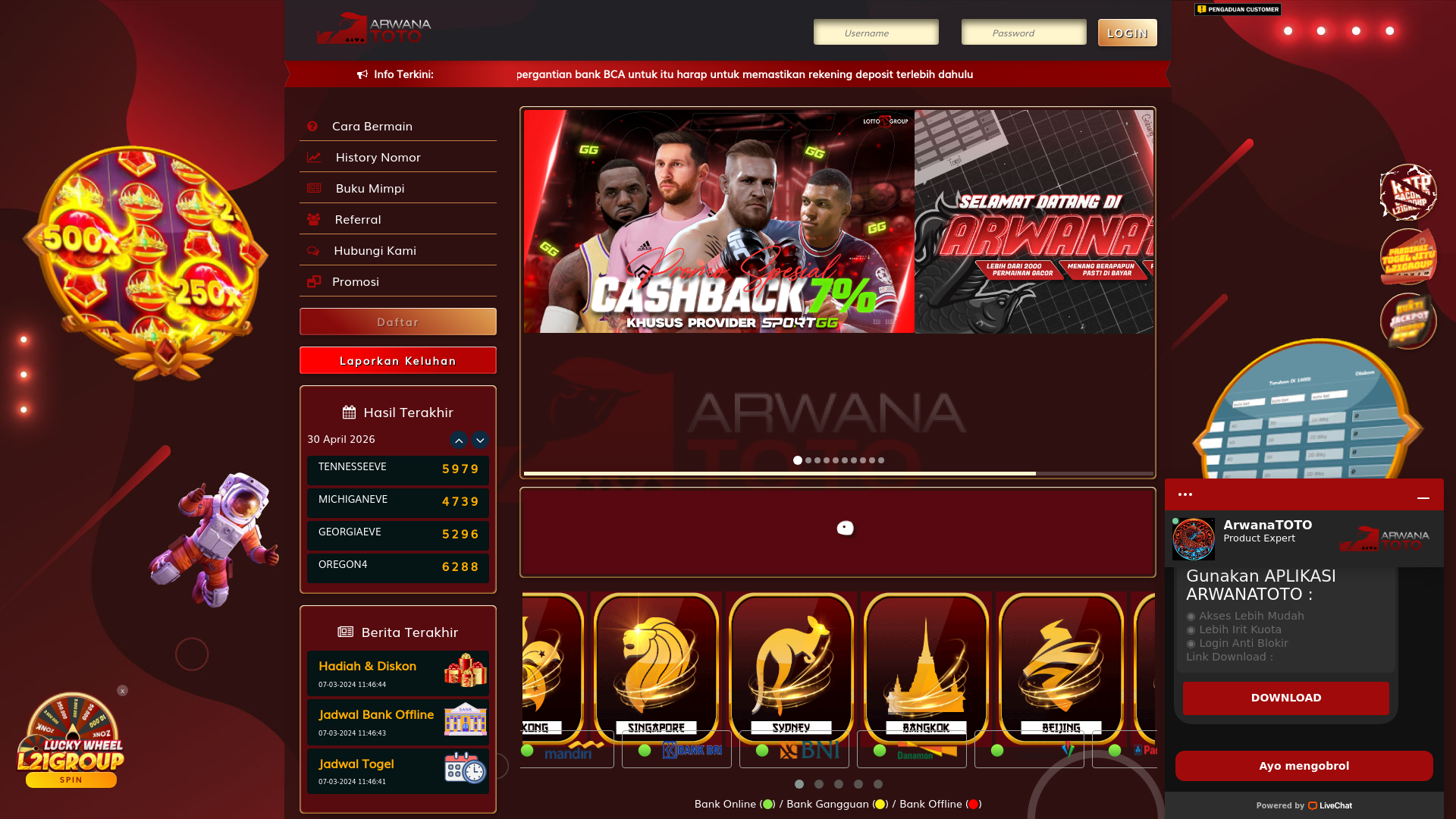 website screenshot of https://arwanaelite.com/