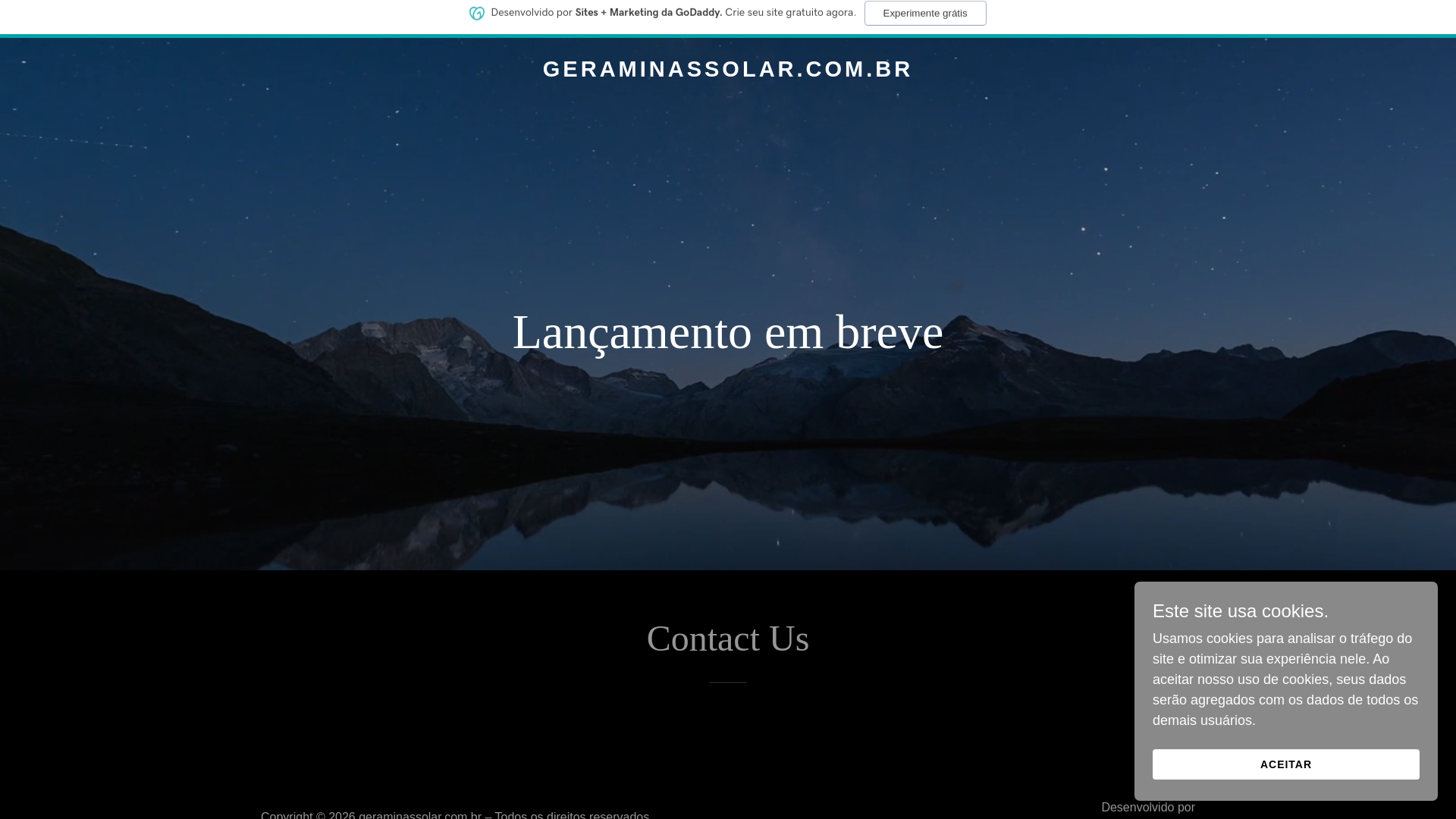 website screenshot of https://geraminassolar.com.br/