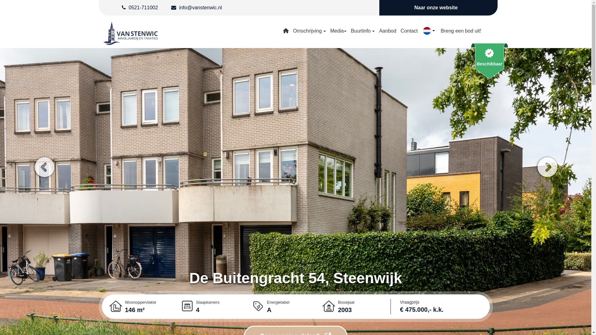 website screenshot of https://debuitengracht54.nl/