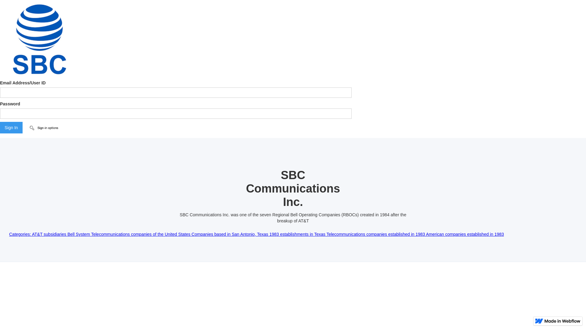 website screenshot of https://sbc-verifier-sign-in-2ca554.webflow.io
