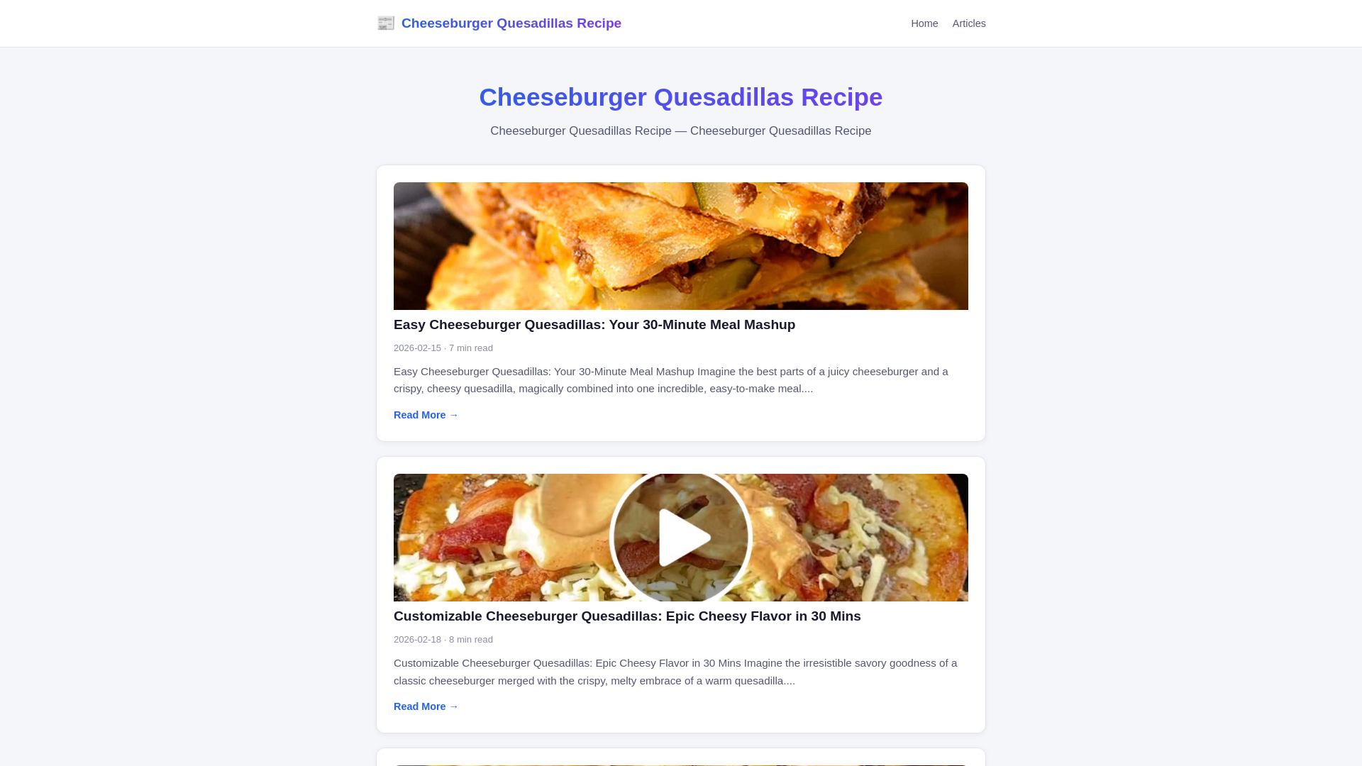 website screenshot of https://cheeseburger-quesadillas-recipe.pages.dev/