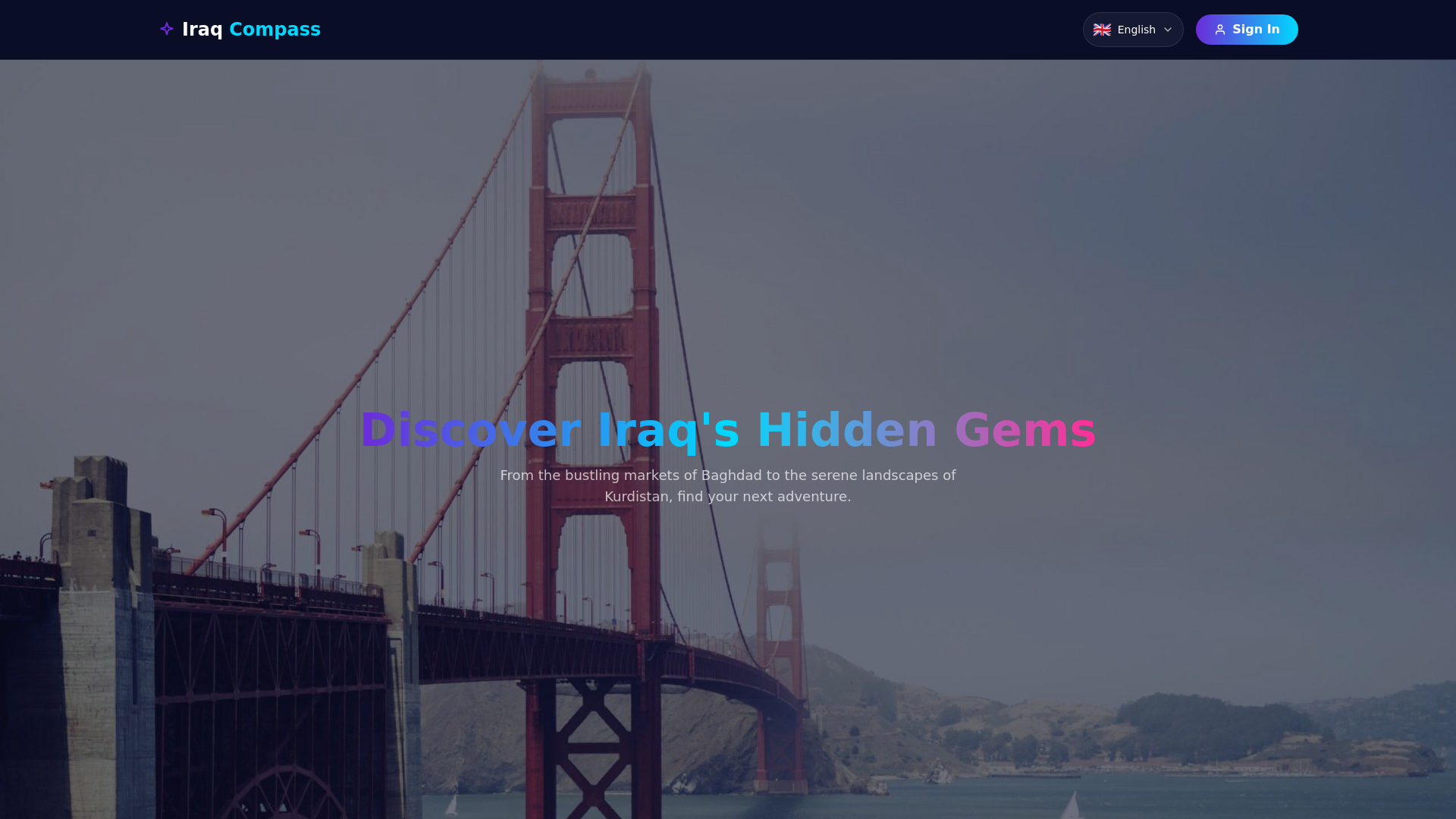website screenshot of https://iraq-compass.pages.dev/