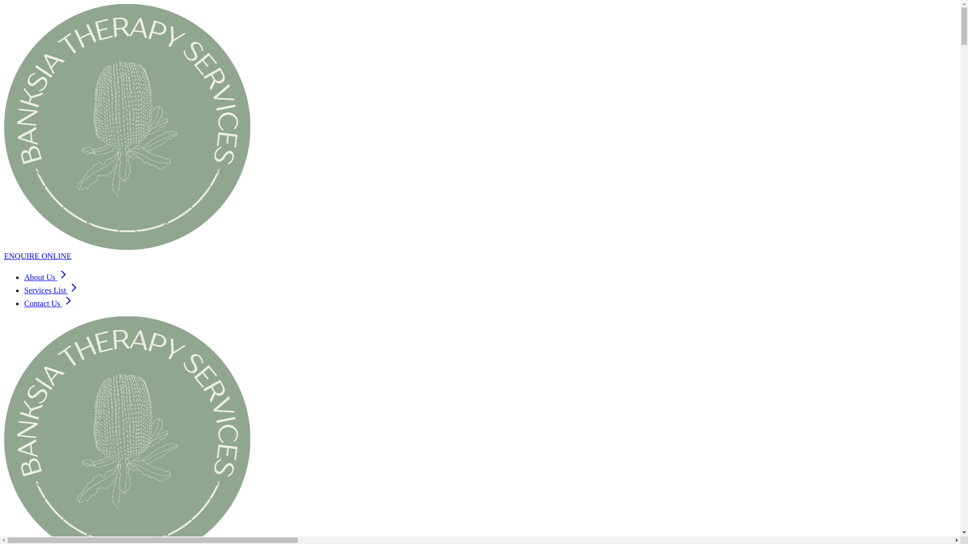 website screenshot of https://banksiatherapyservices.com.au/