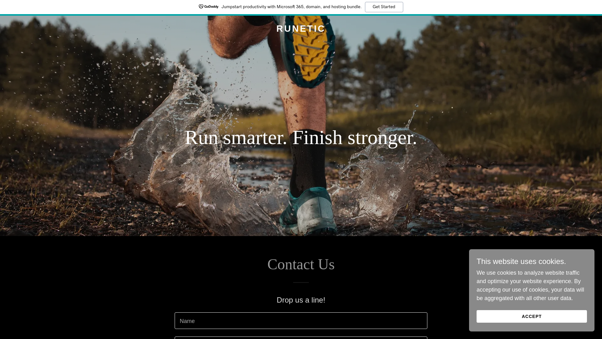 website screenshot of https://runetic.app
