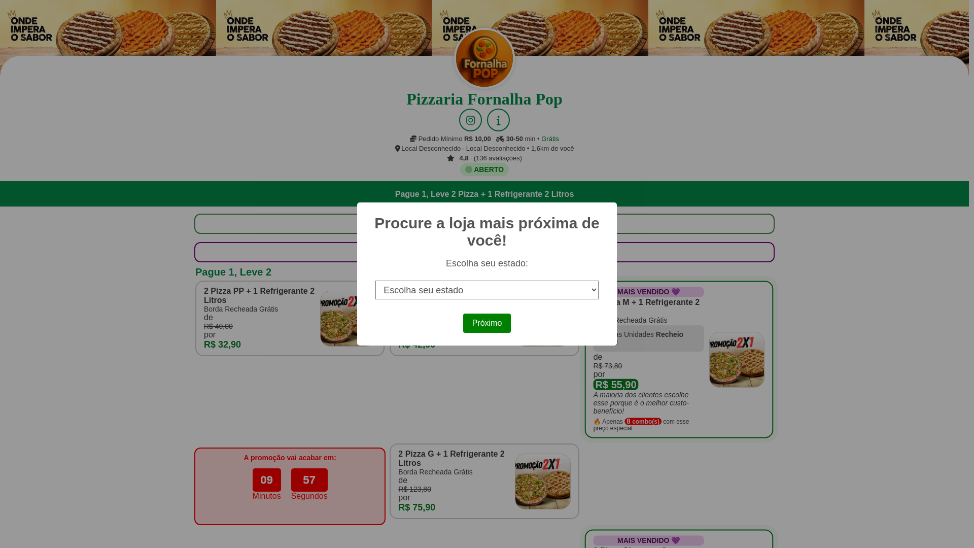 website screenshot of https://pizzaspop-fornalha.site/