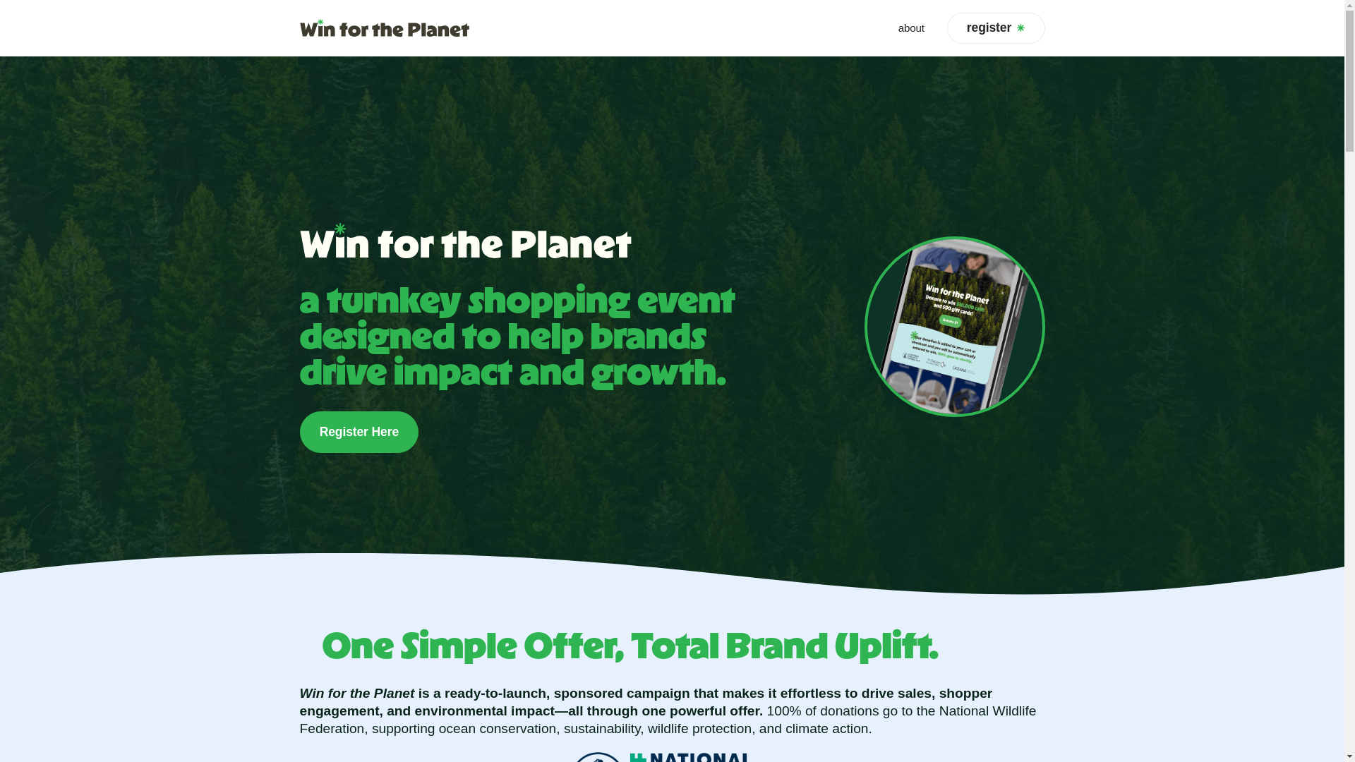 website screenshot of https://meetwinfortheplanet.com/