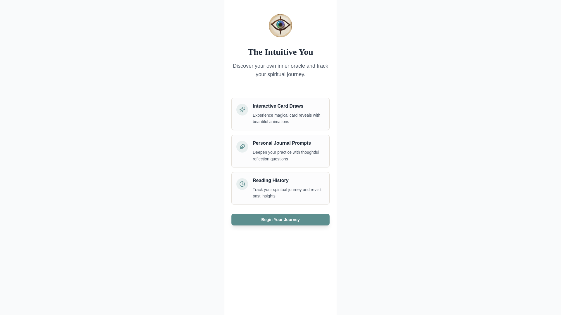 website screenshot of https://intuitiveyou.app/