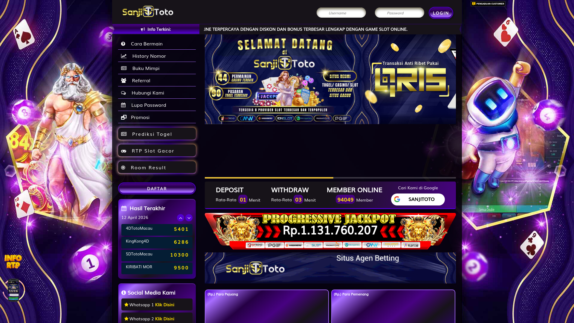 website screenshot of https://sanji-happy.com/