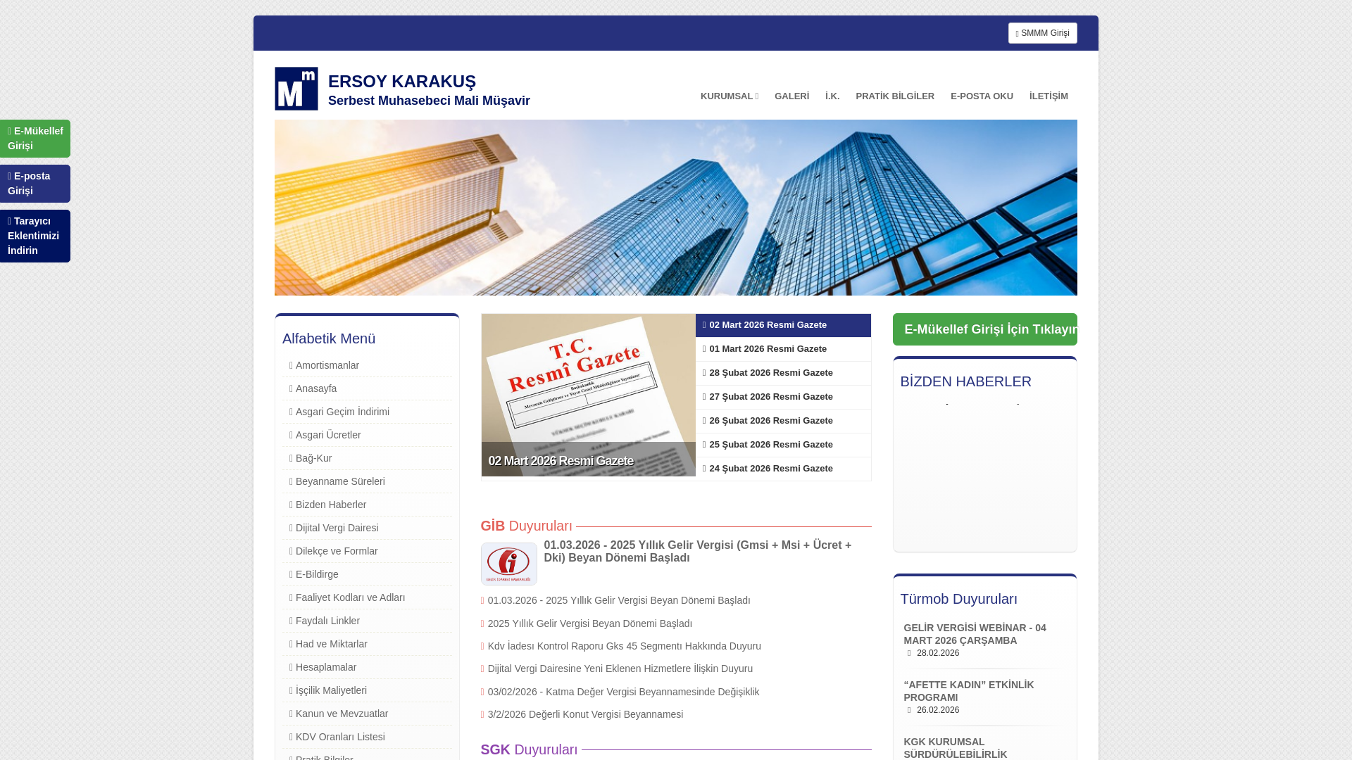 website screenshot of https://ersoykarakus.com/